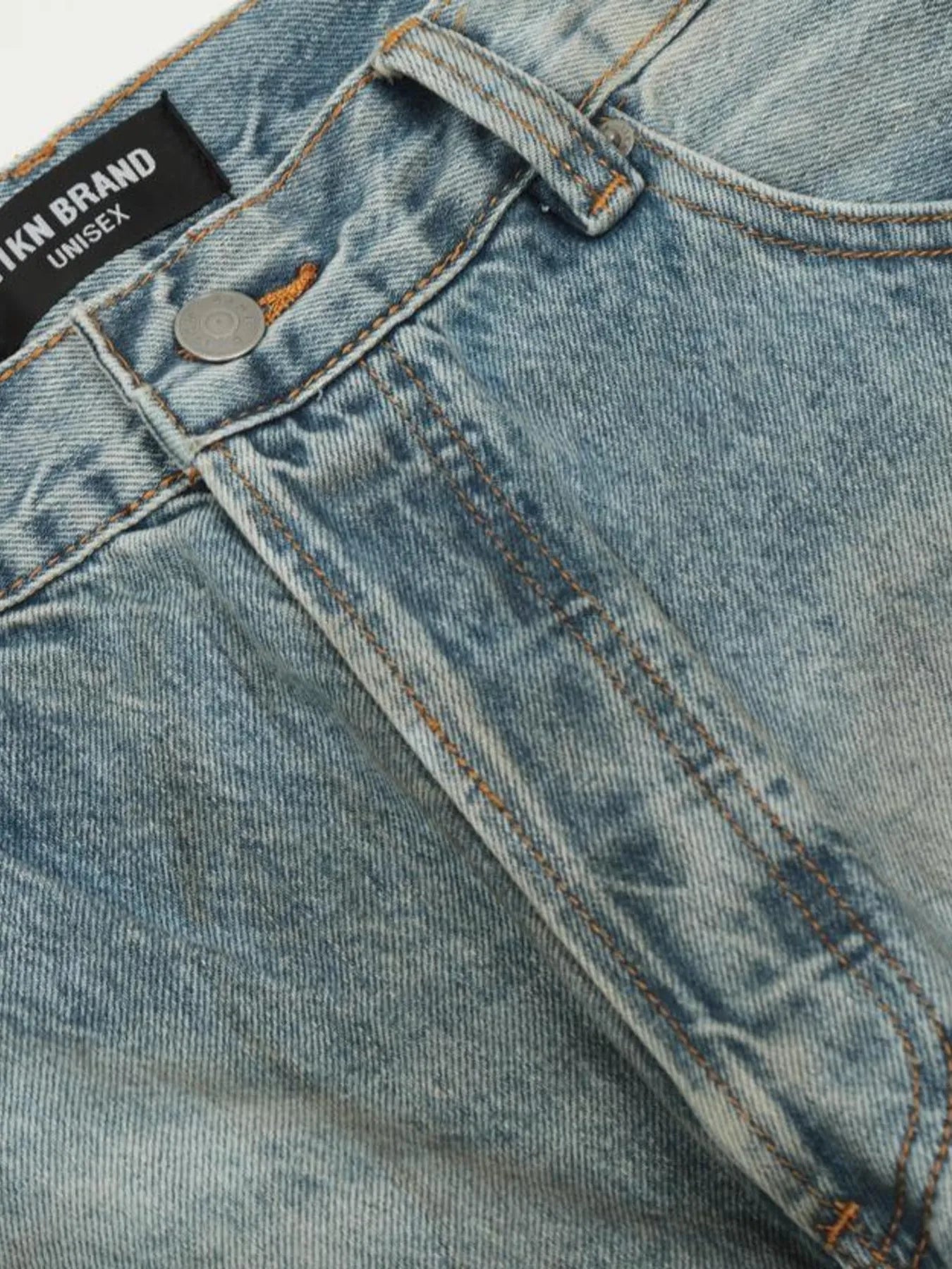 Men's Distressed Wide Leg Jeans