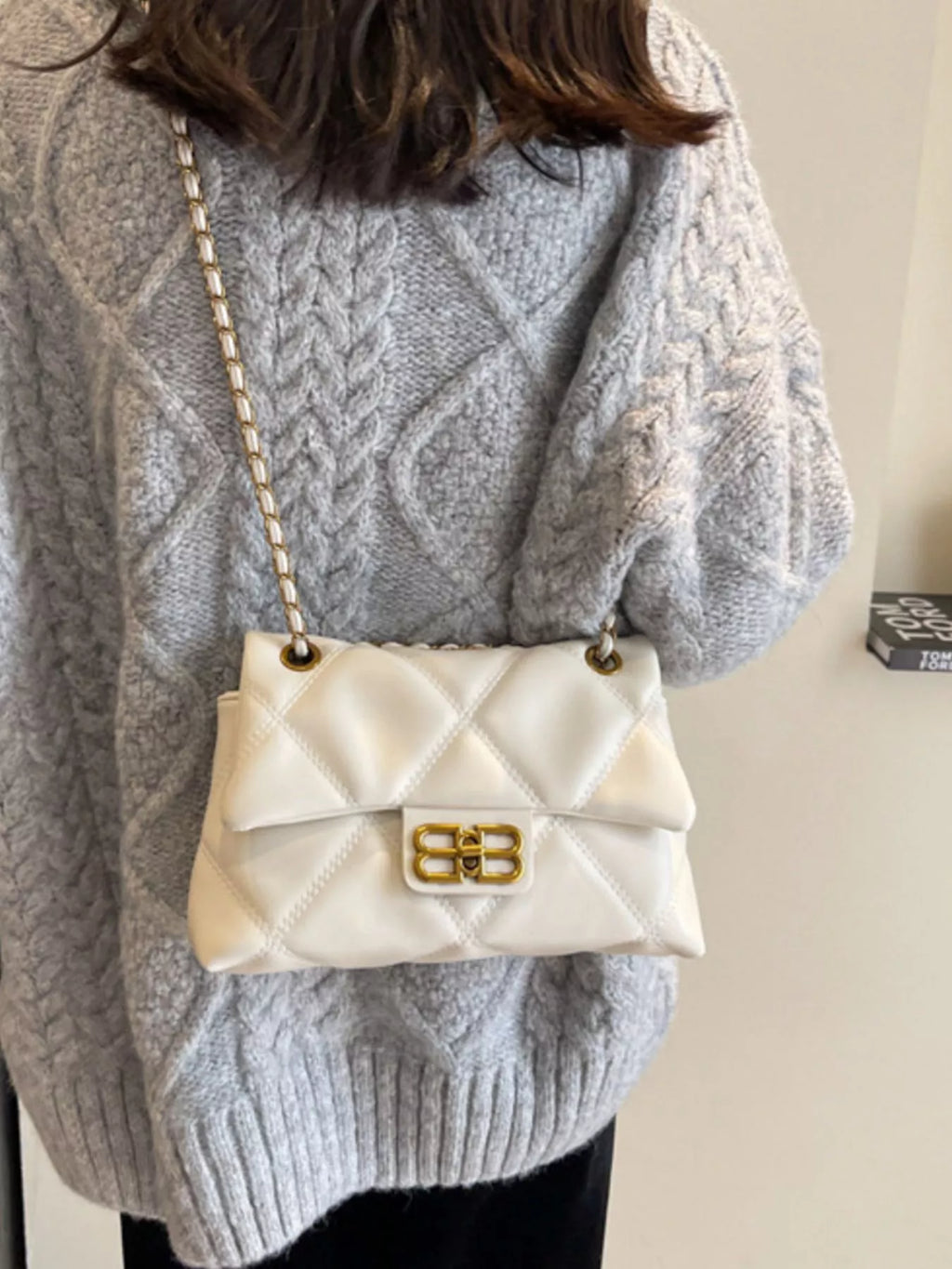 Quilted Flap Chain Crossbody Bag