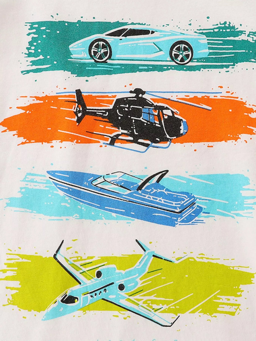 Kids' Vehicles Graphic T-Shirt