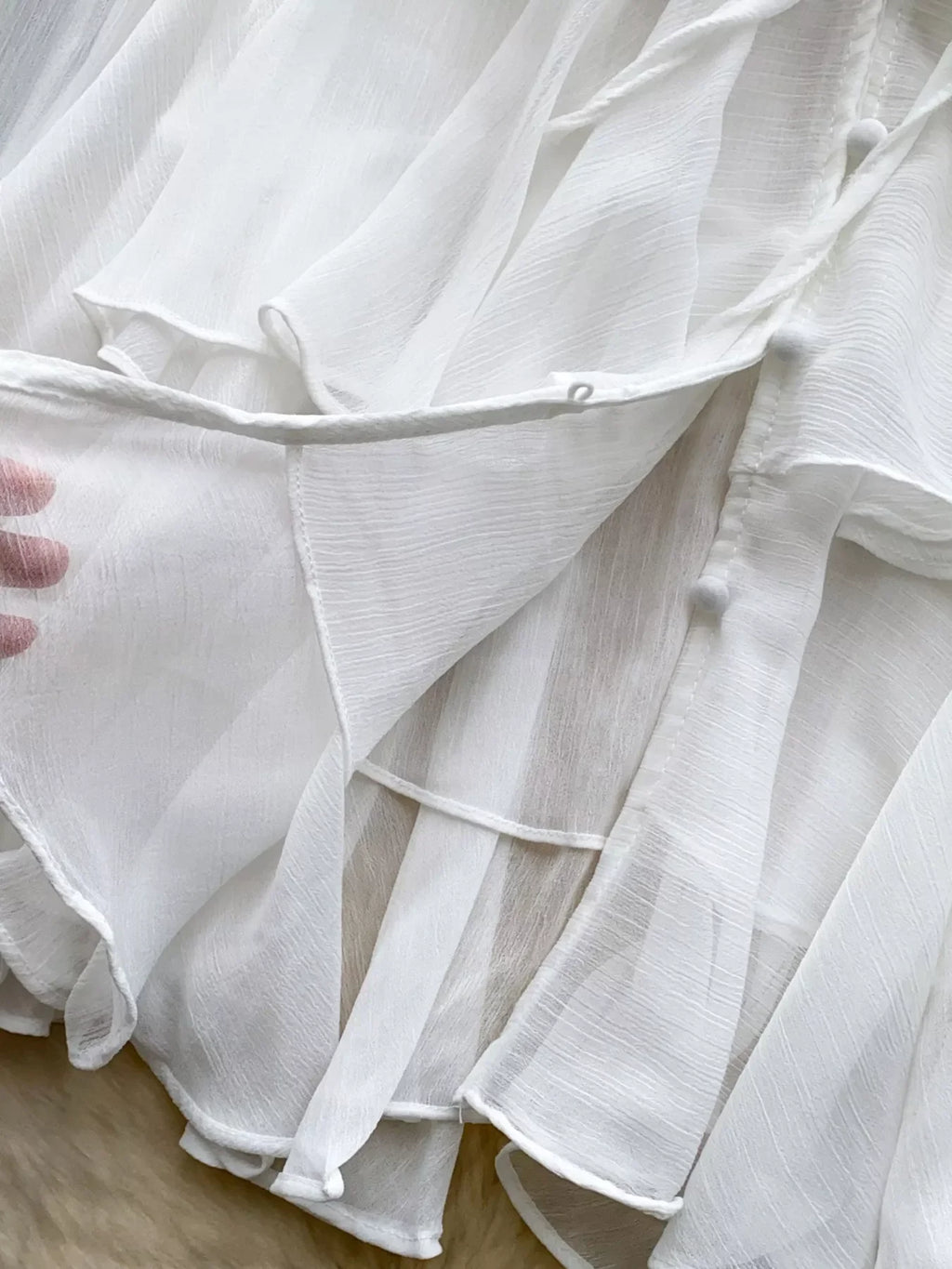 Ruffle Tiered Chiffon Blouse
