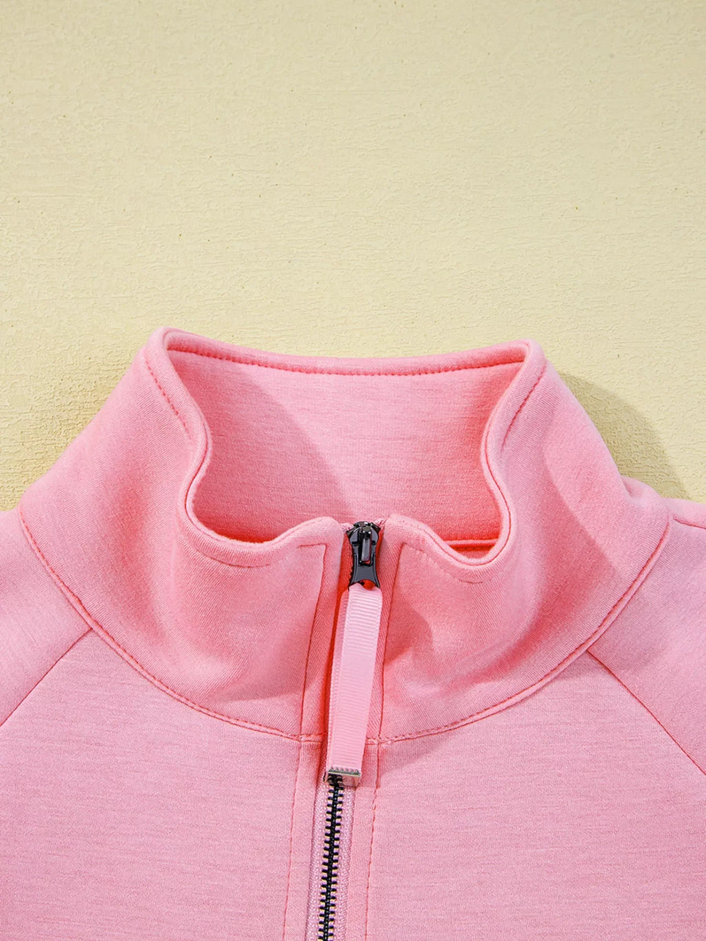 Half Zip Long Sleeve Top and Mini Skirt 2pcs Outfit