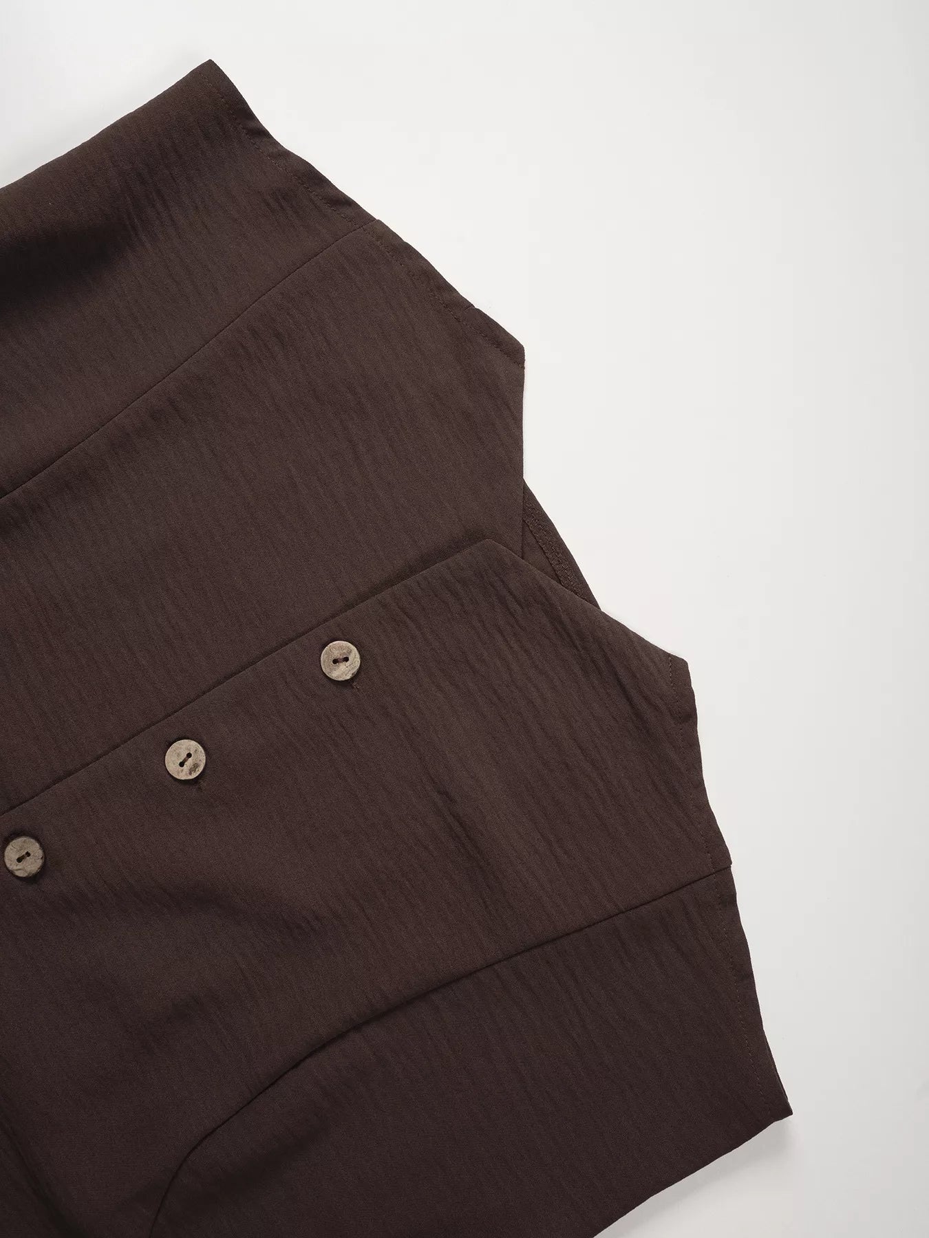 Button-Down Vest & Wide Leg Pants Set