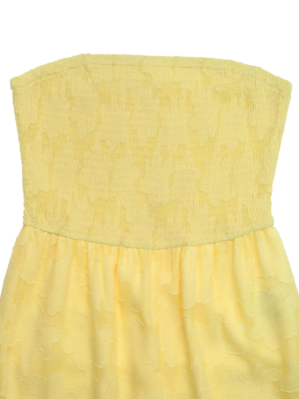 Lace Smocked Tube Jumpsuit