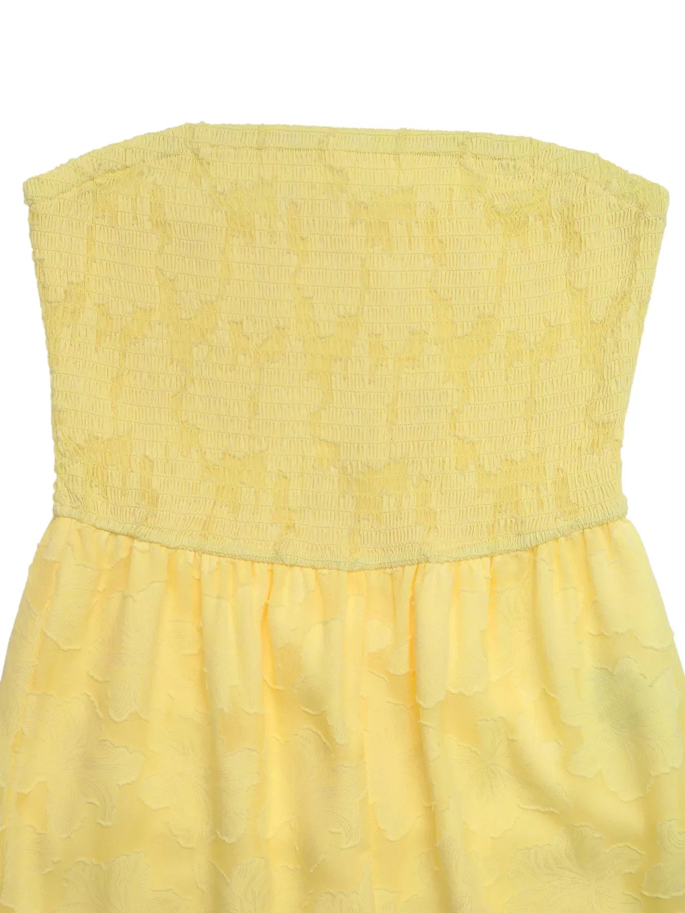 Lace Smocked Tube Jumpsuit