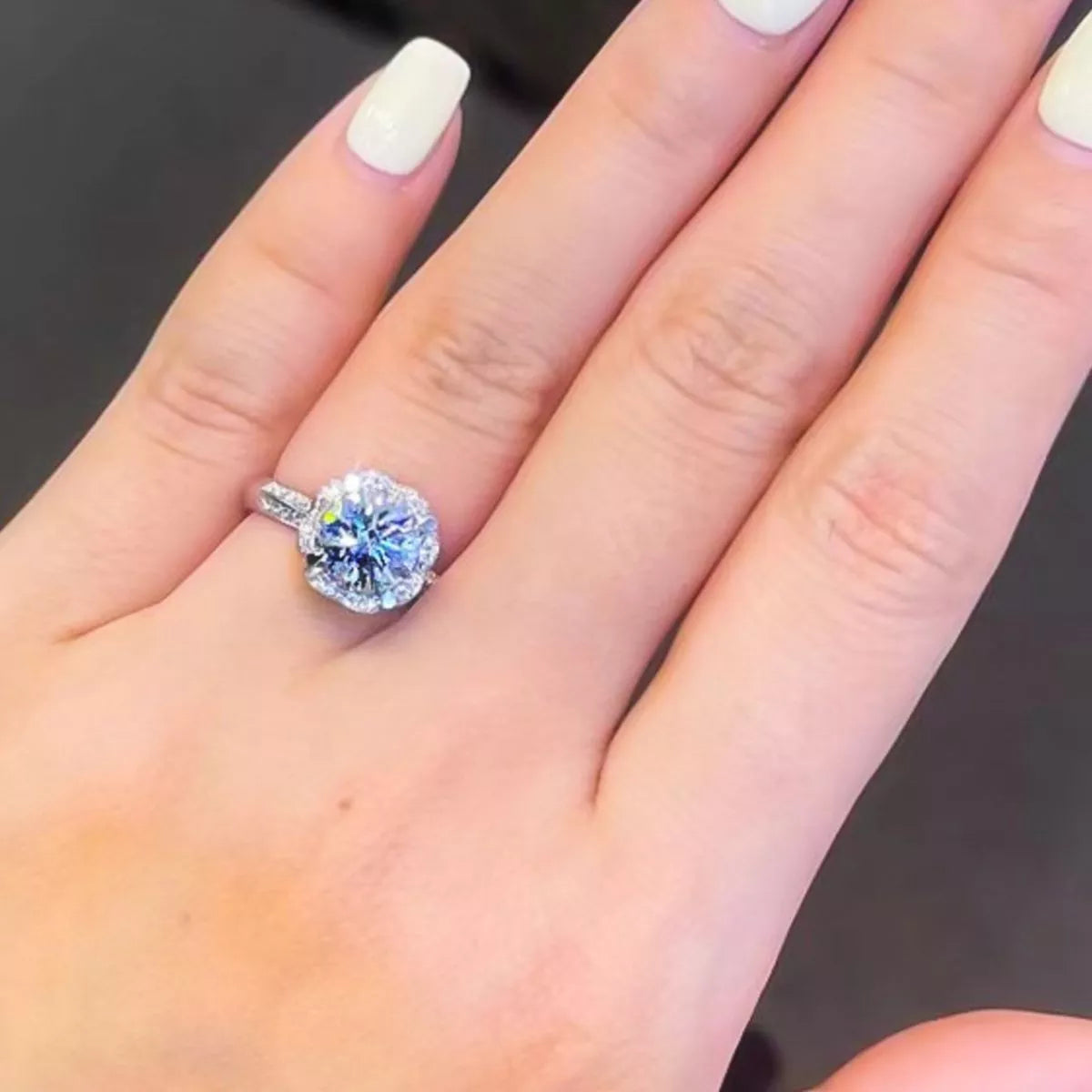 1 Carat 925 Sterling Silver Moissanite Ring