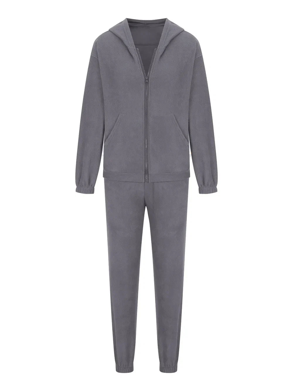 Zip Up Long Sleeve Hoodie and Joggers Set