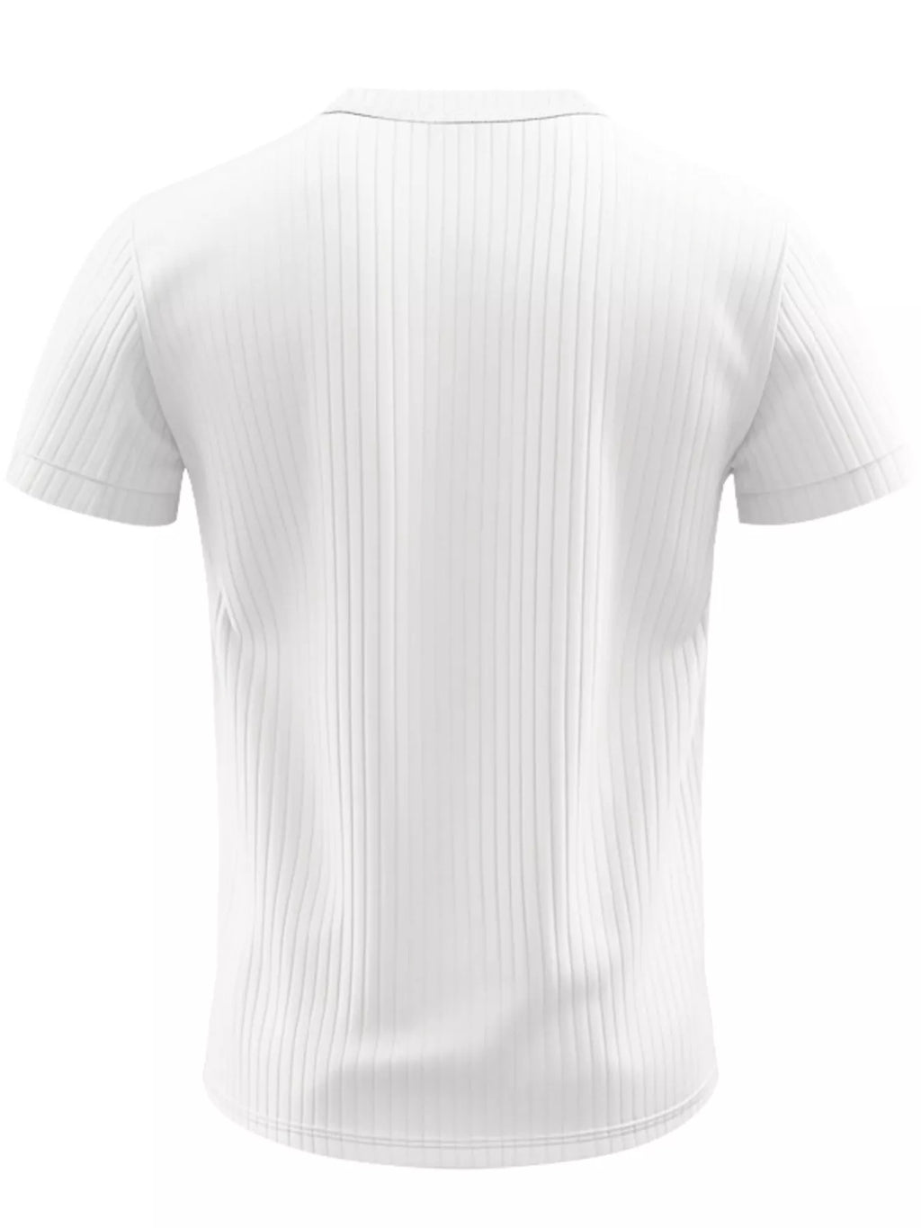 Men's Full Size Ribbed Button-Down Casual T-Shirt Plus Size