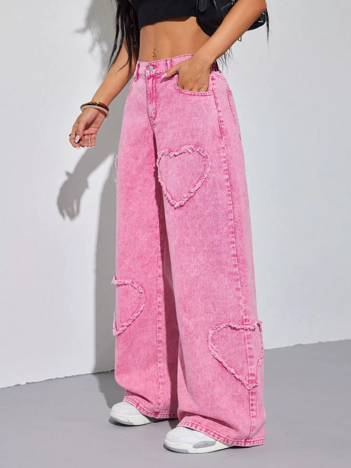 Heart Wide Leg Jeans