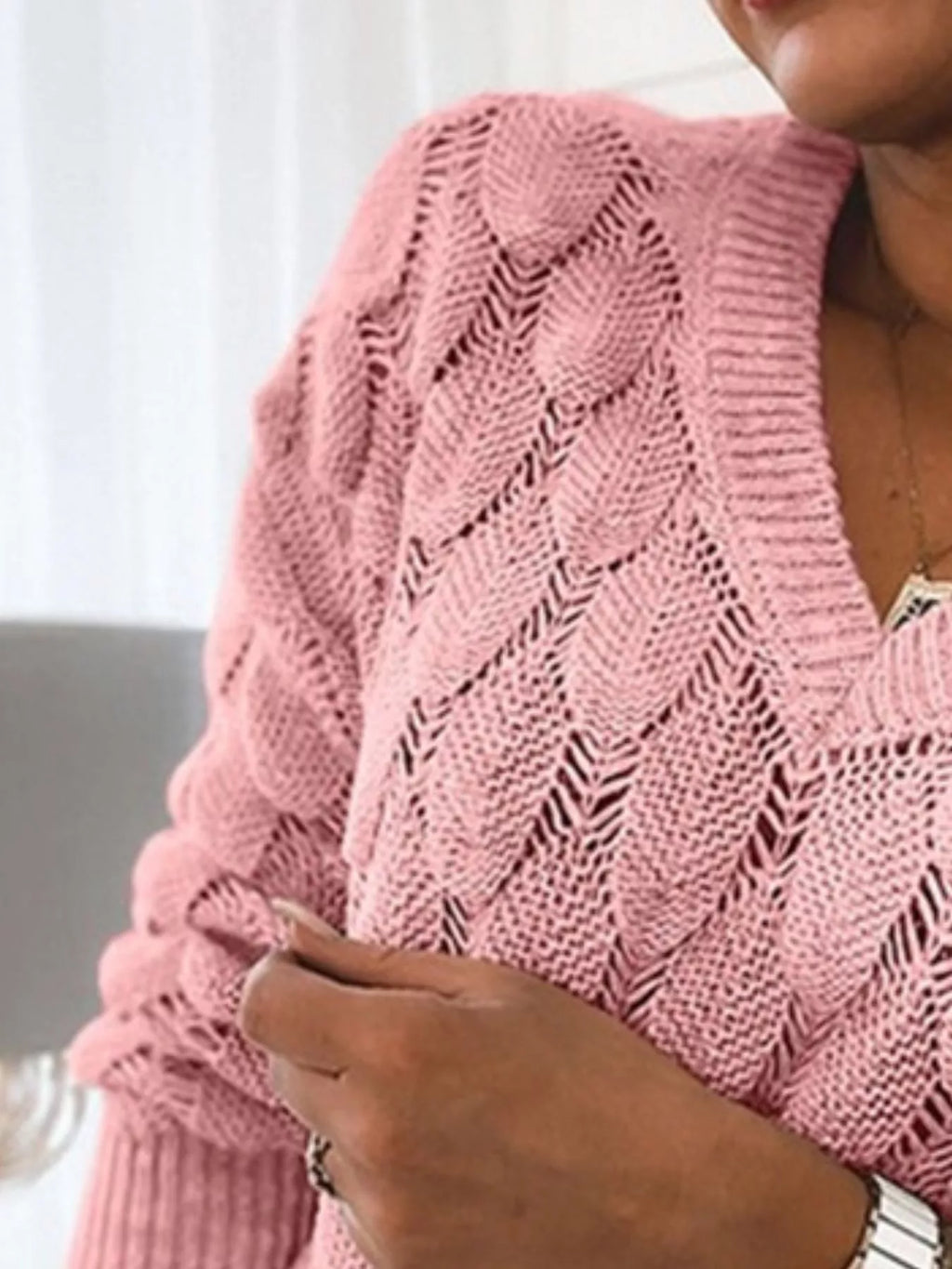 V-Neck Knitted Sweater