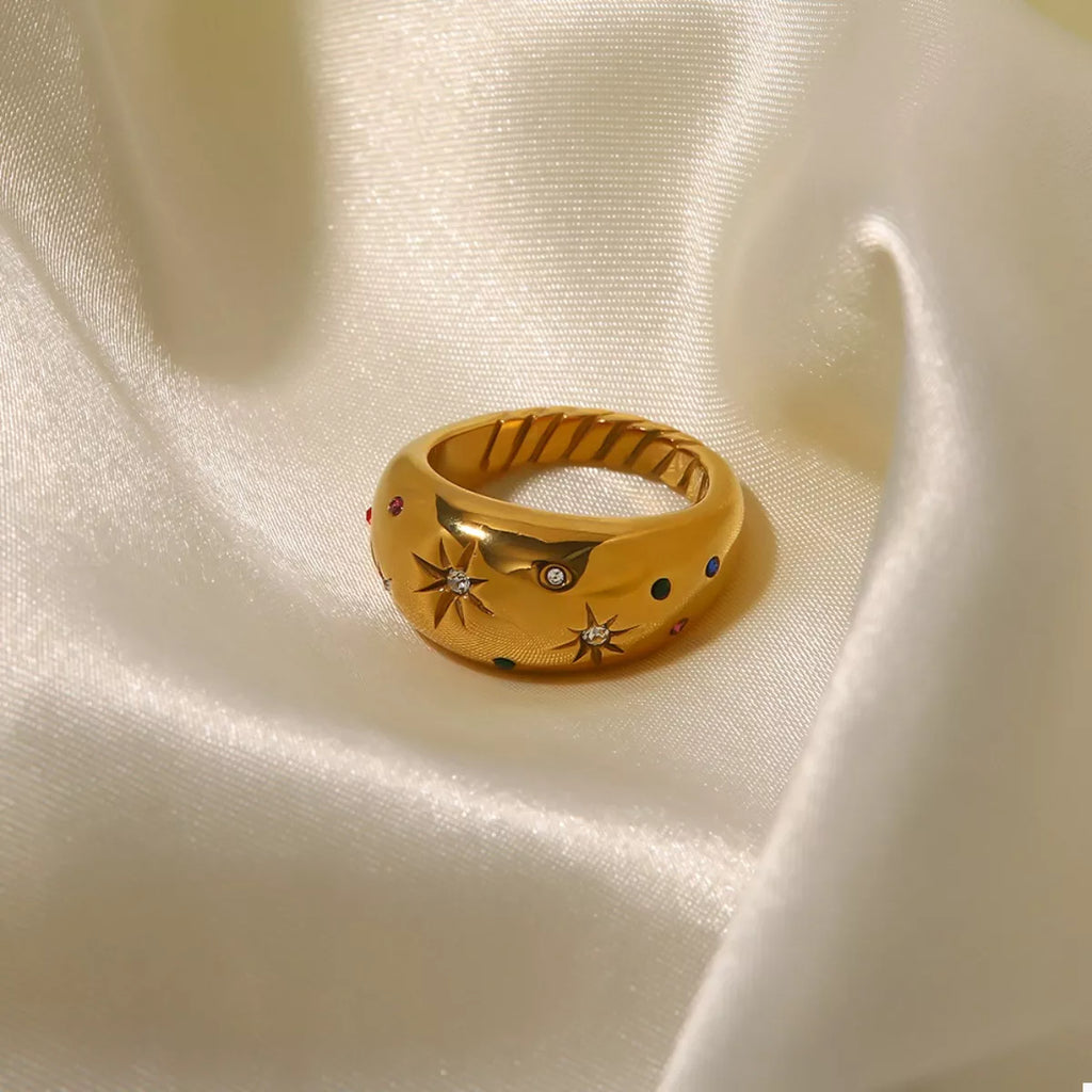 18K Gold-Plated Zircon Ring