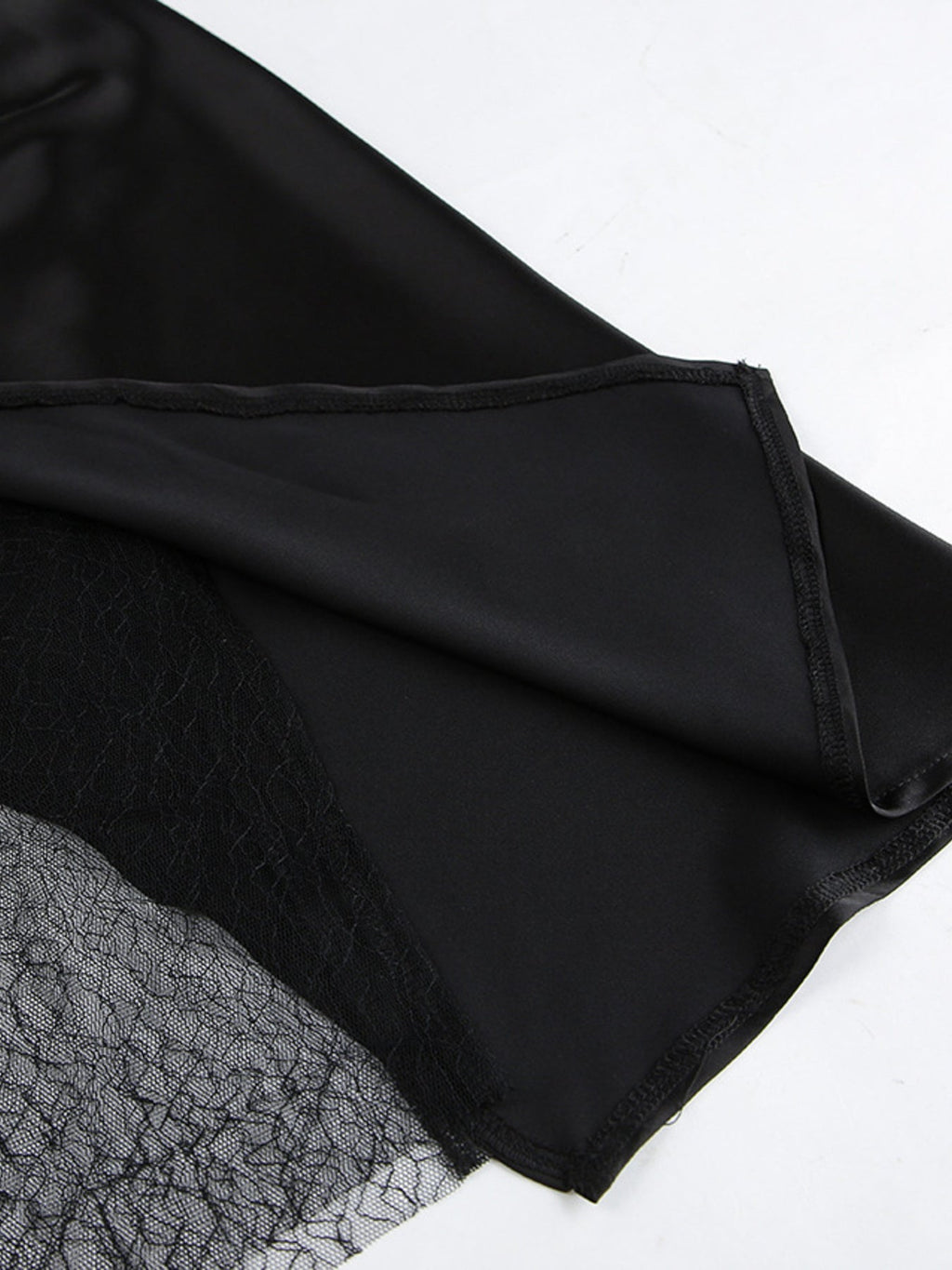 Lace Panel Midi Skirt