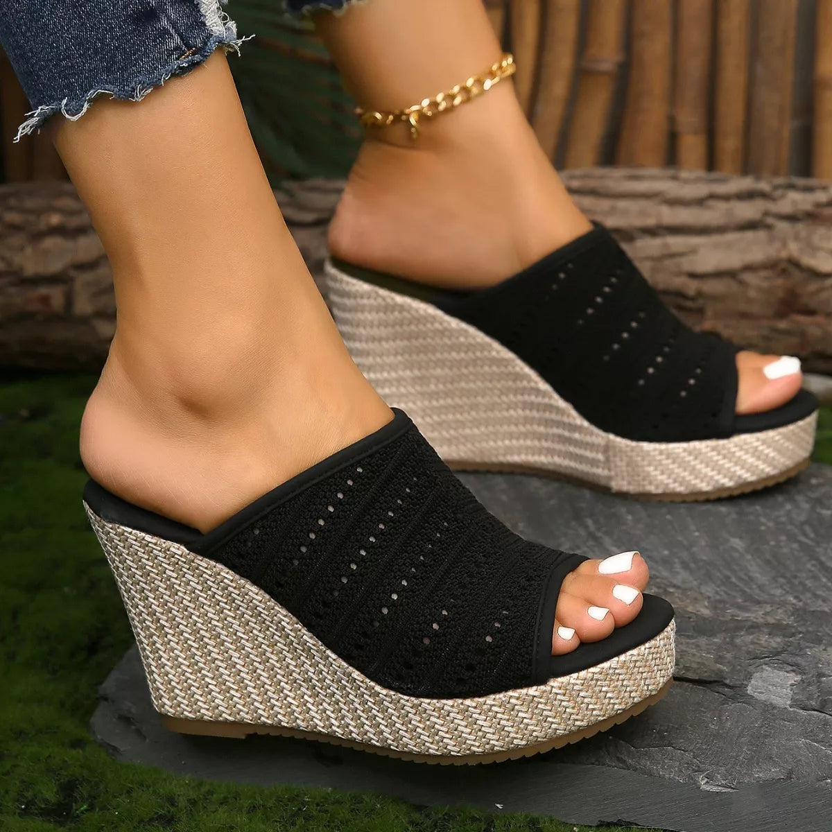 Open Toe Wedge Sandals