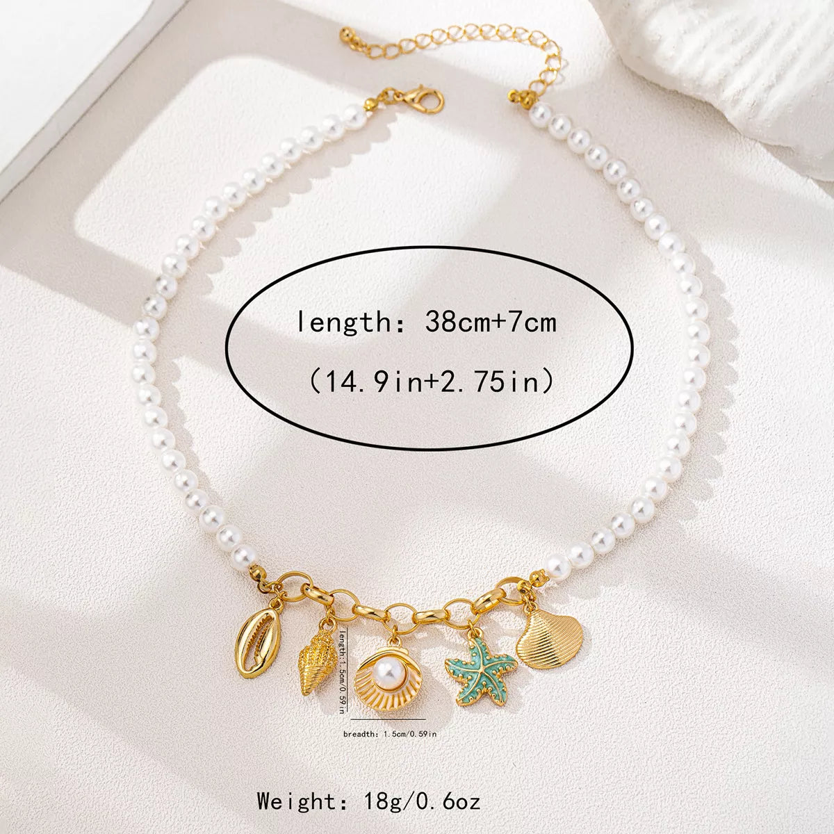 Ocean Series Charm Pearl Necklace