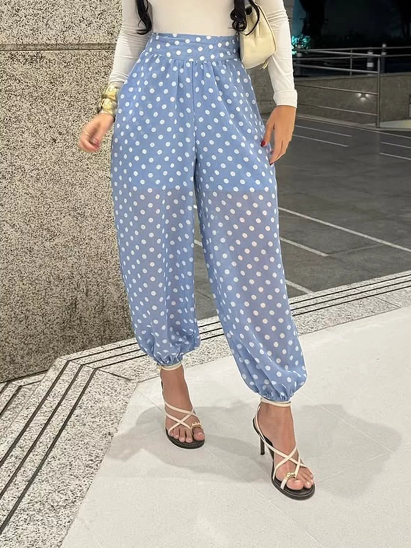 Polka Dot Wide Leg Pants