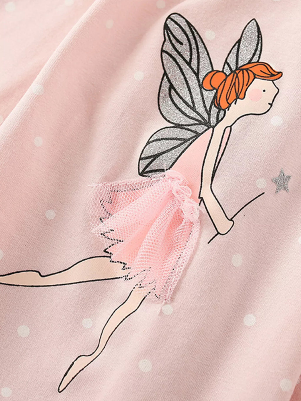Children's Cute Fairy Embroidered Peter Pan Collar Dress