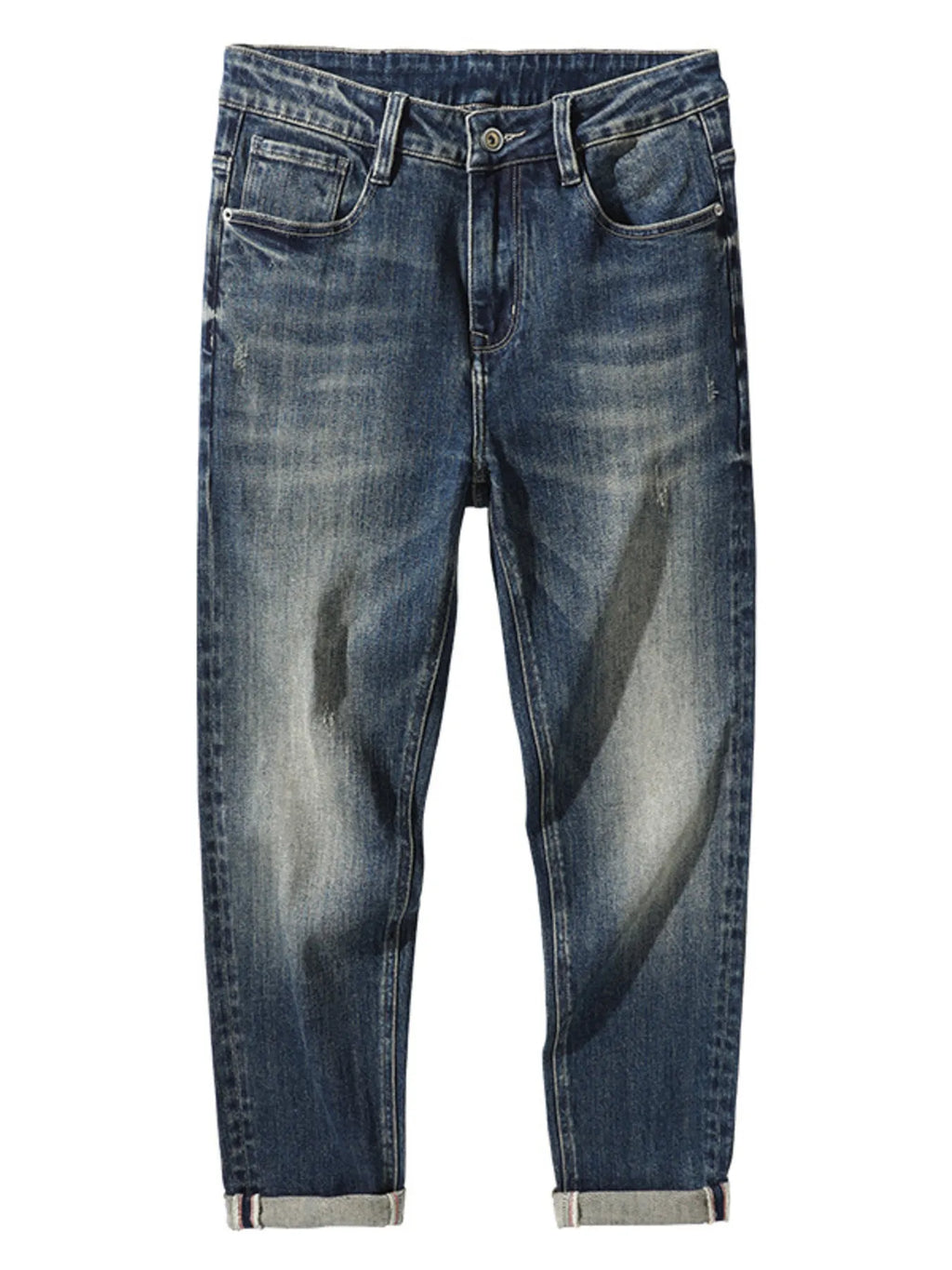 Men's Washed Straight Leg Jeans