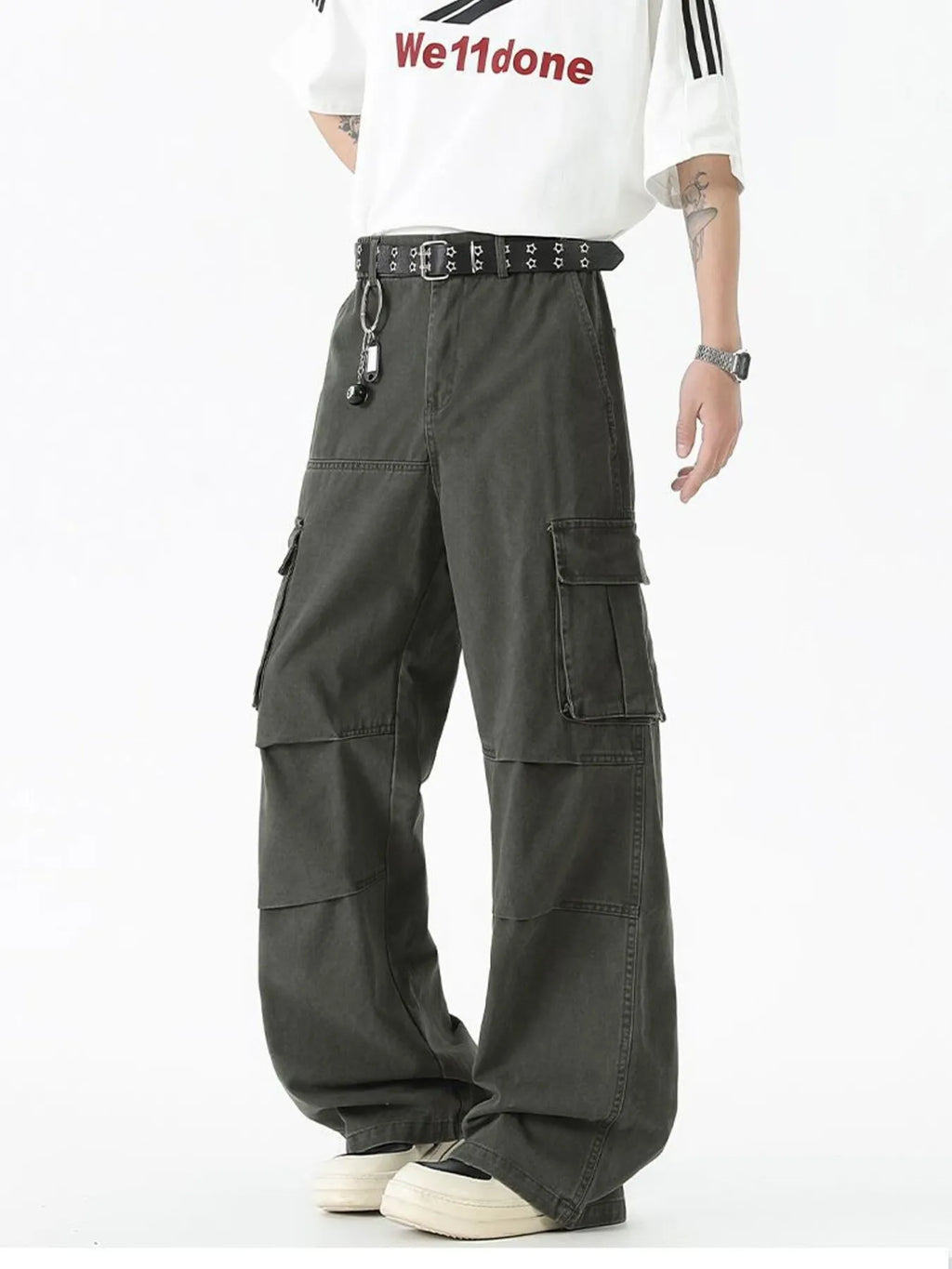 Men's Wide Leg Cargo Pants