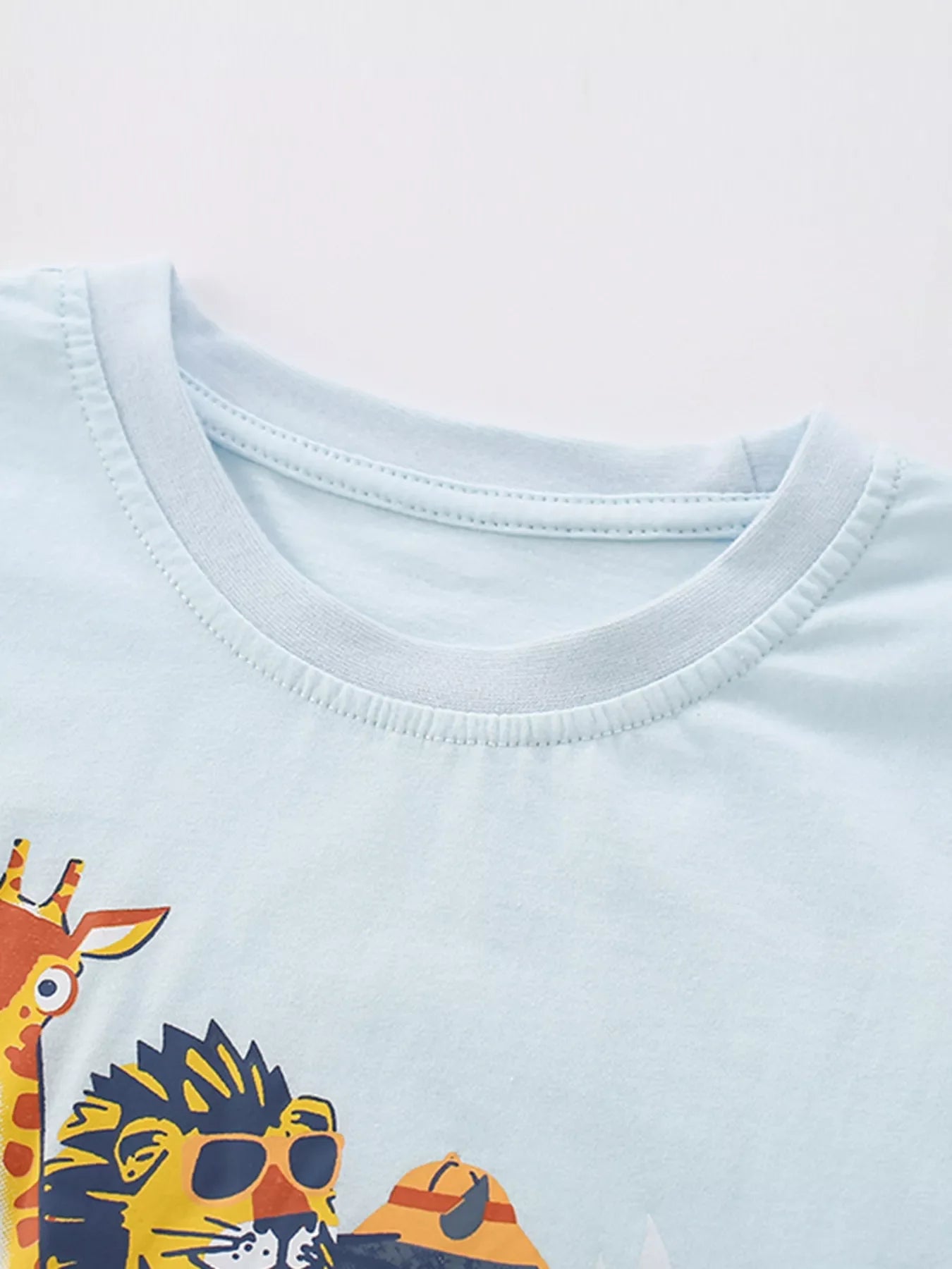 Children's Animal Graphic Tee and Shorts Set