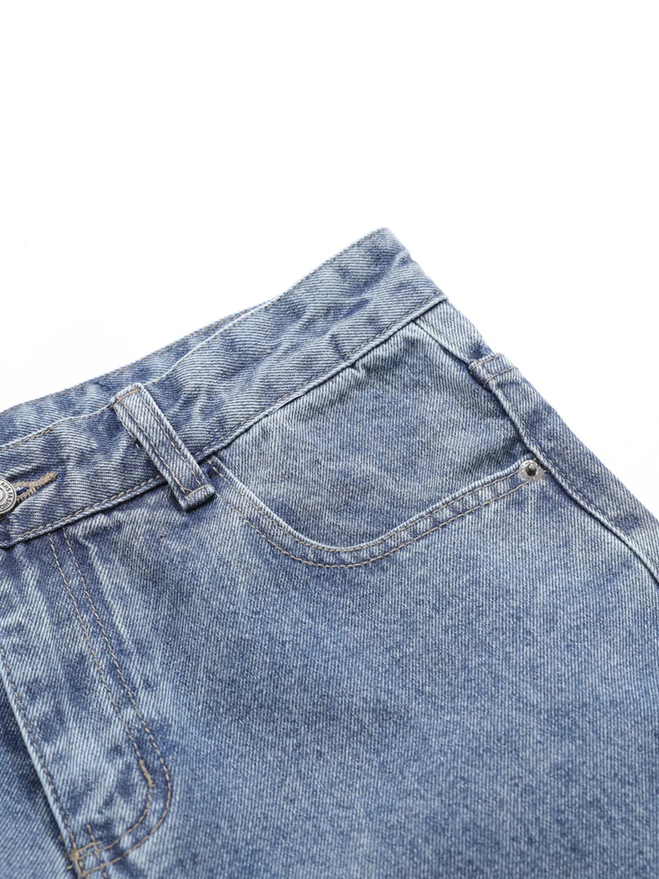 Men's Patches Wide Leg Jeans