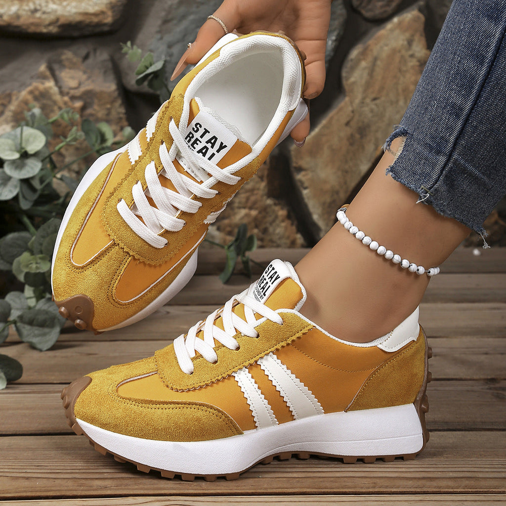 Chunky Thick-Sole Breathable Sneakers for women