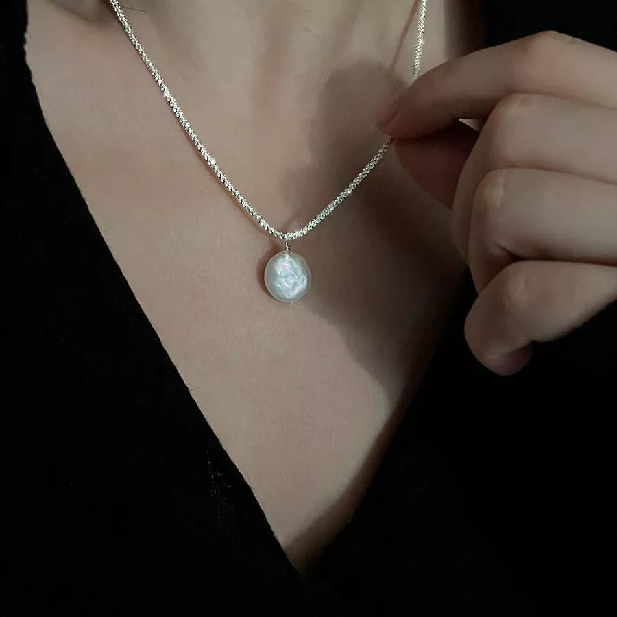 925 Sterling Silver Pearl Necklace