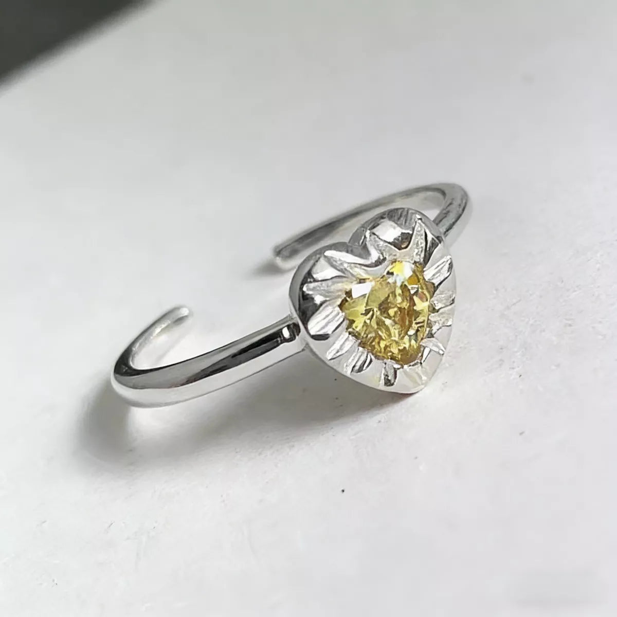 Heart-Shaped Open Ring