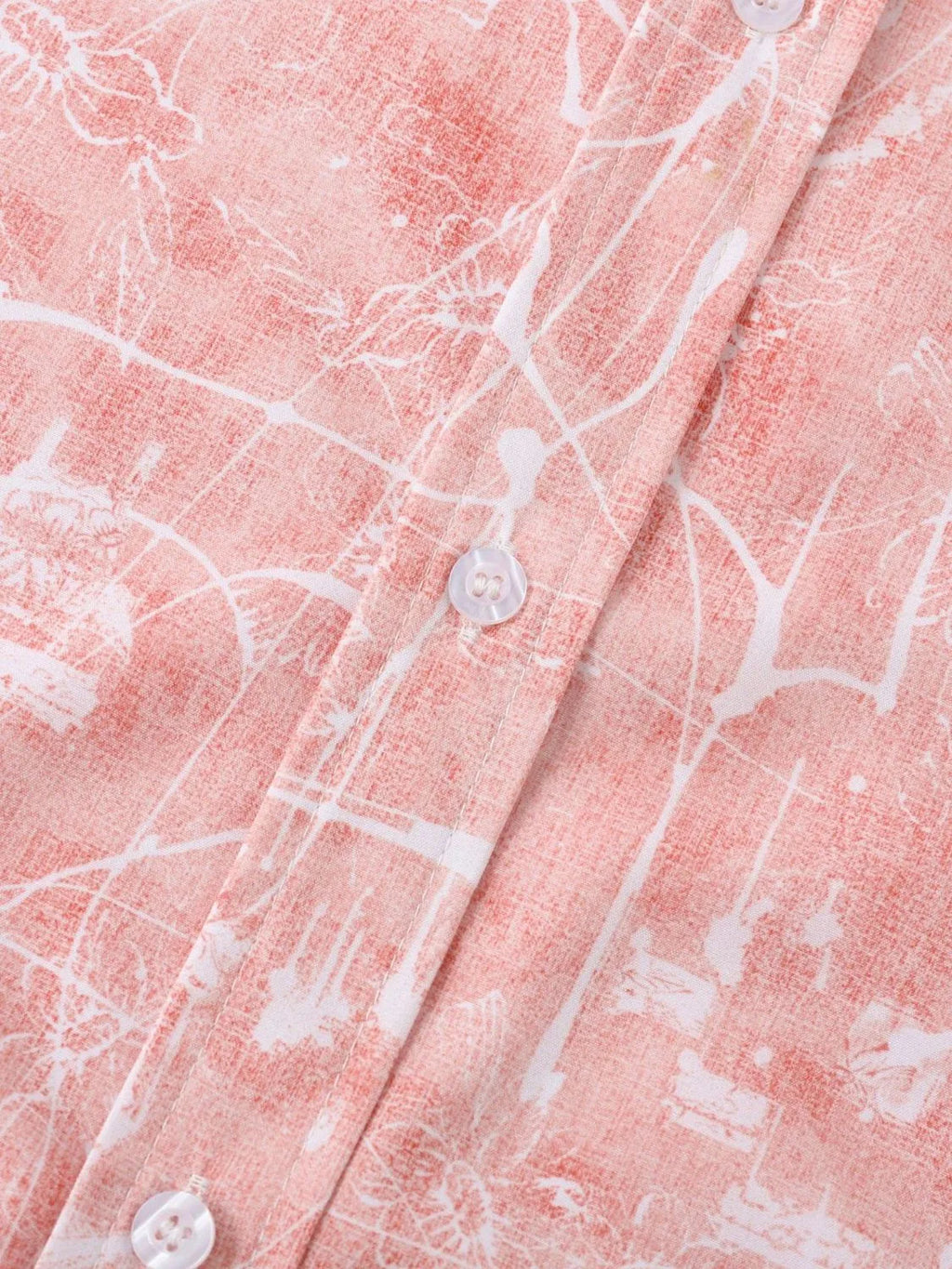 Men's Printed Short Sleeve Button Down Shirt