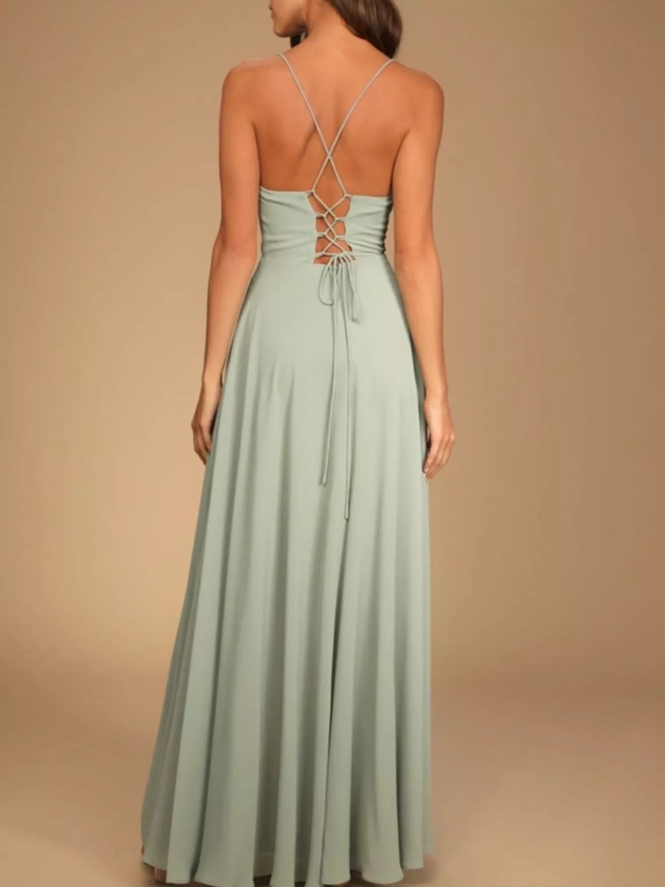 Slit Cowl Neck Maxi Dress