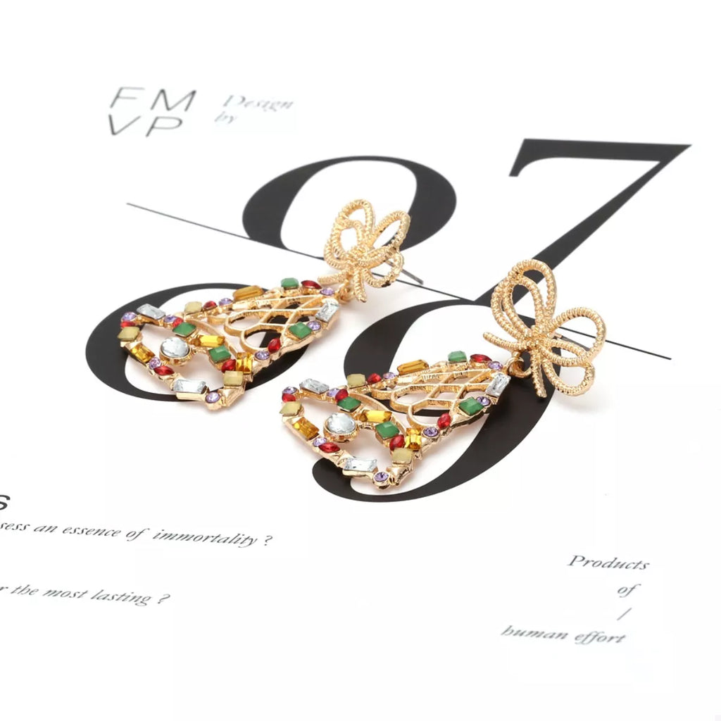 18K Gold-Plated Christmas Bell Dangle Earrings