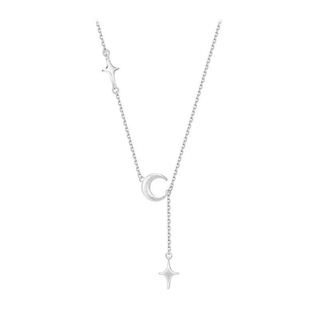 925 Sterling Silver Star Moon Necklace