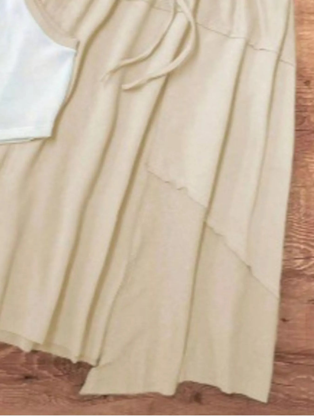 Contrast Trim Tank and Drawstring Waist Skirt Set