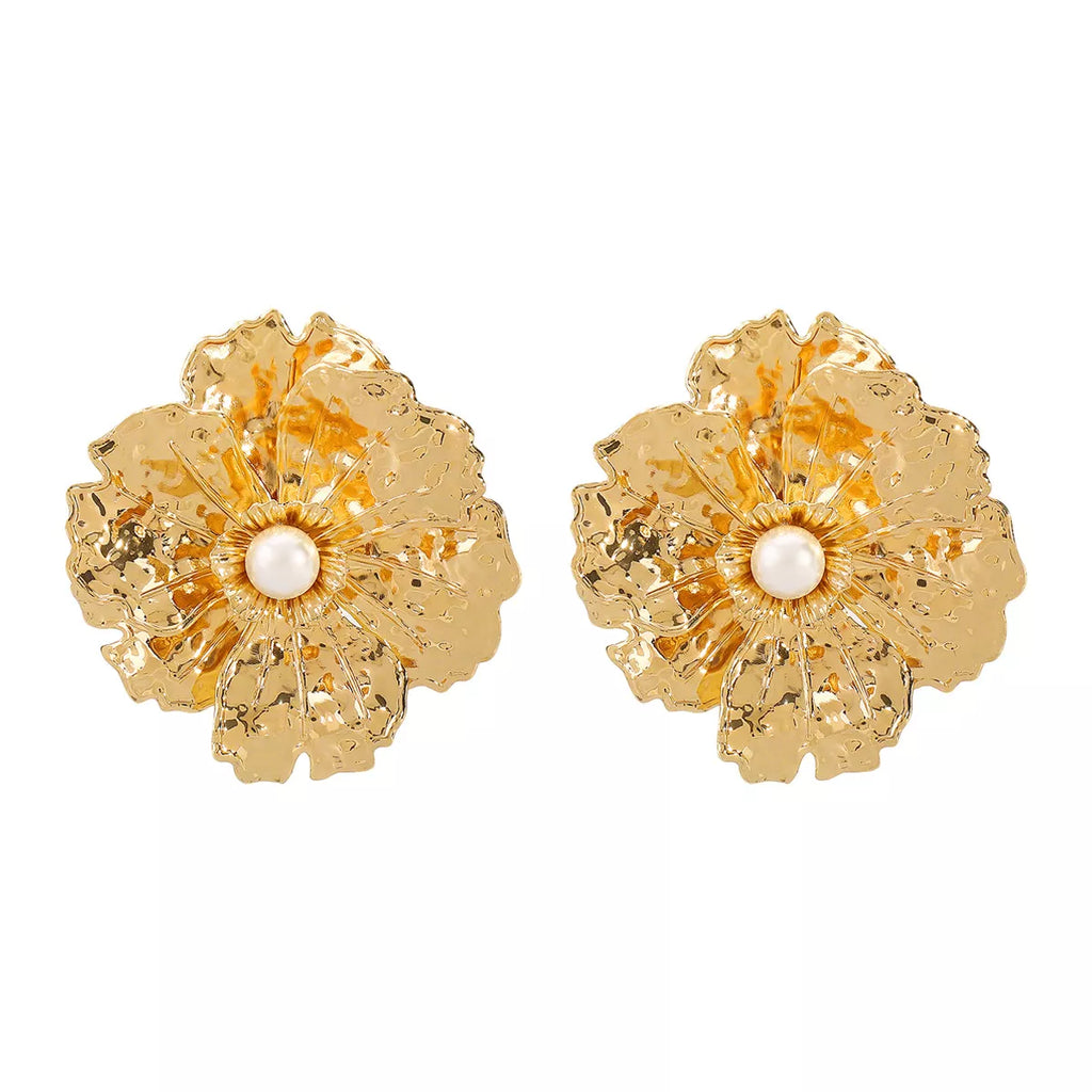 18K Gold-Plated Flower Earrings