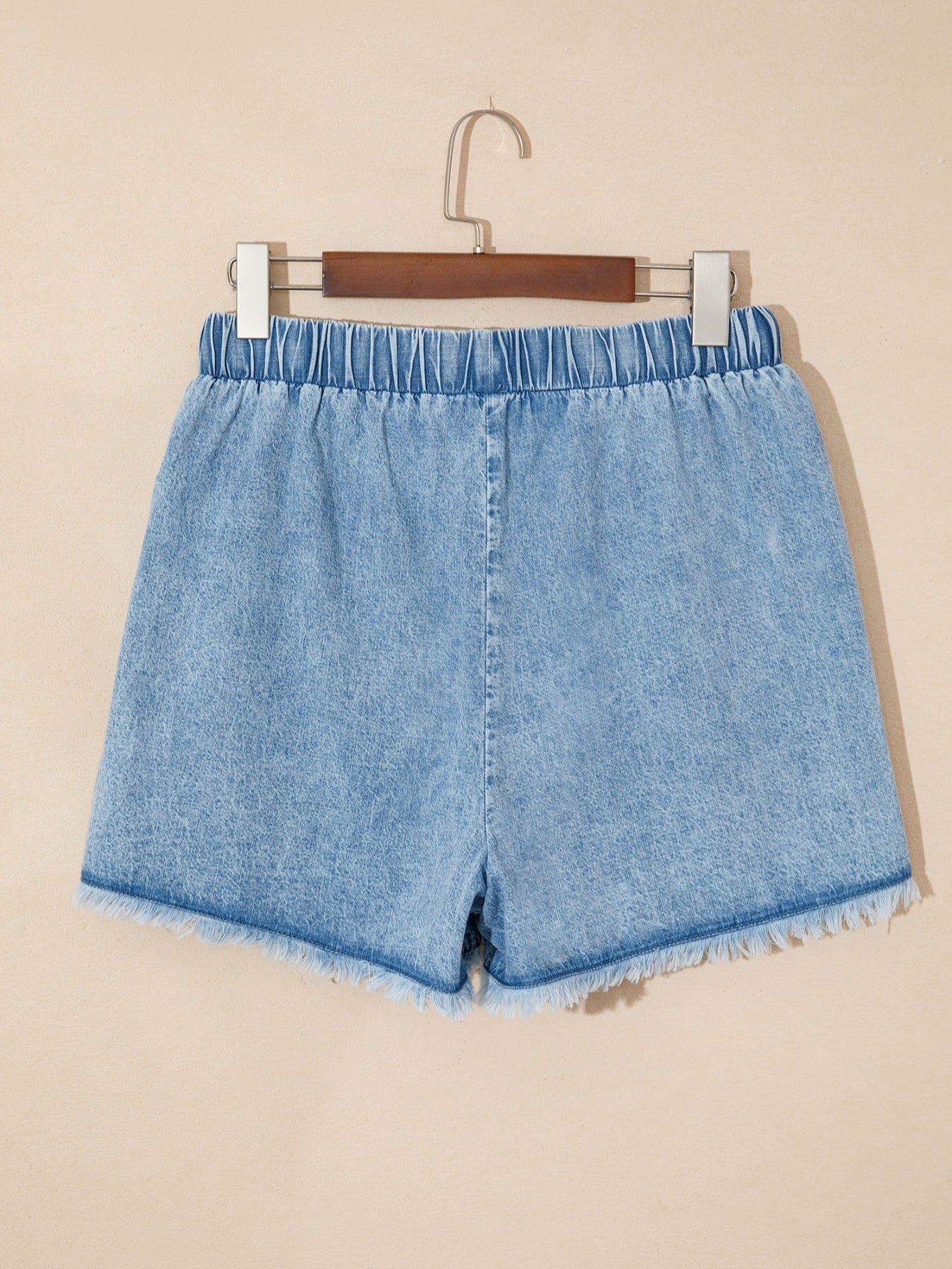 Frayed Edge Casual Denim Shorts