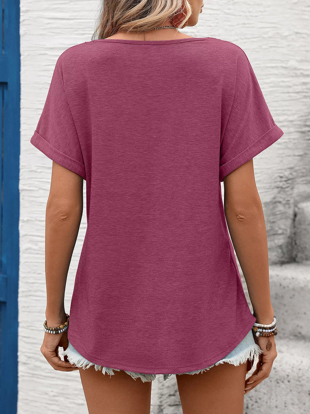 Lace Trim Short Sleeve T-Shirt