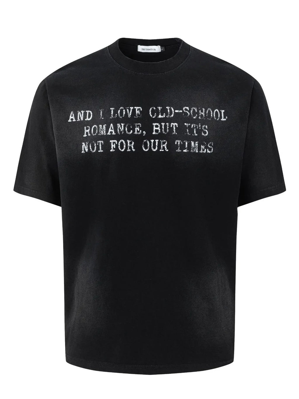 Men's Letter Round Neck Short Sleeve T-Shirt