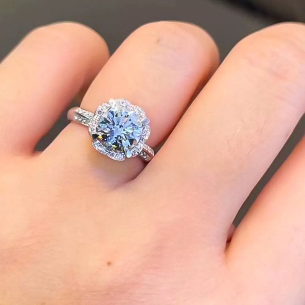 1 Carat 925 Sterling Silver Moissanite Ring