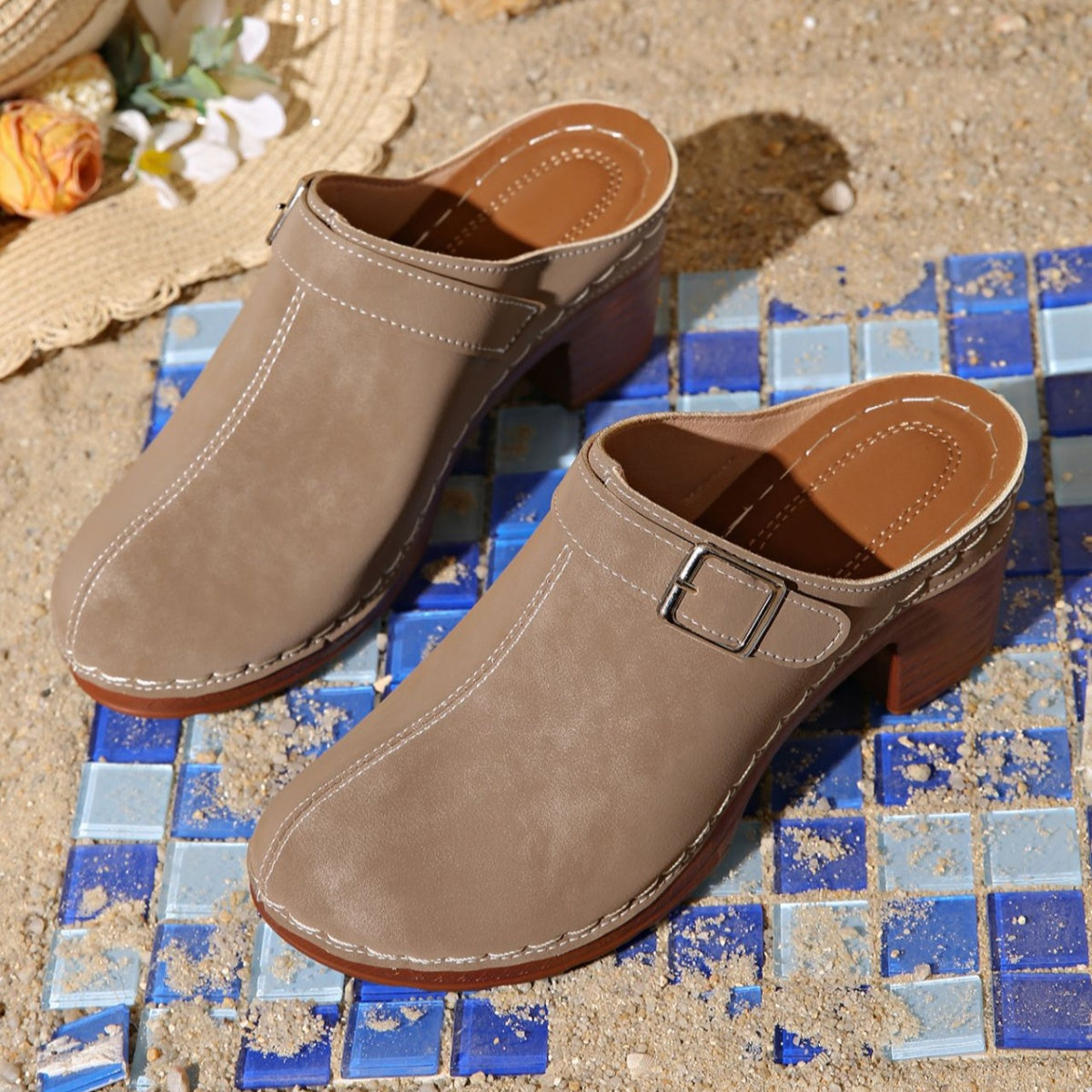 Round Toe Platform Slip-Ons