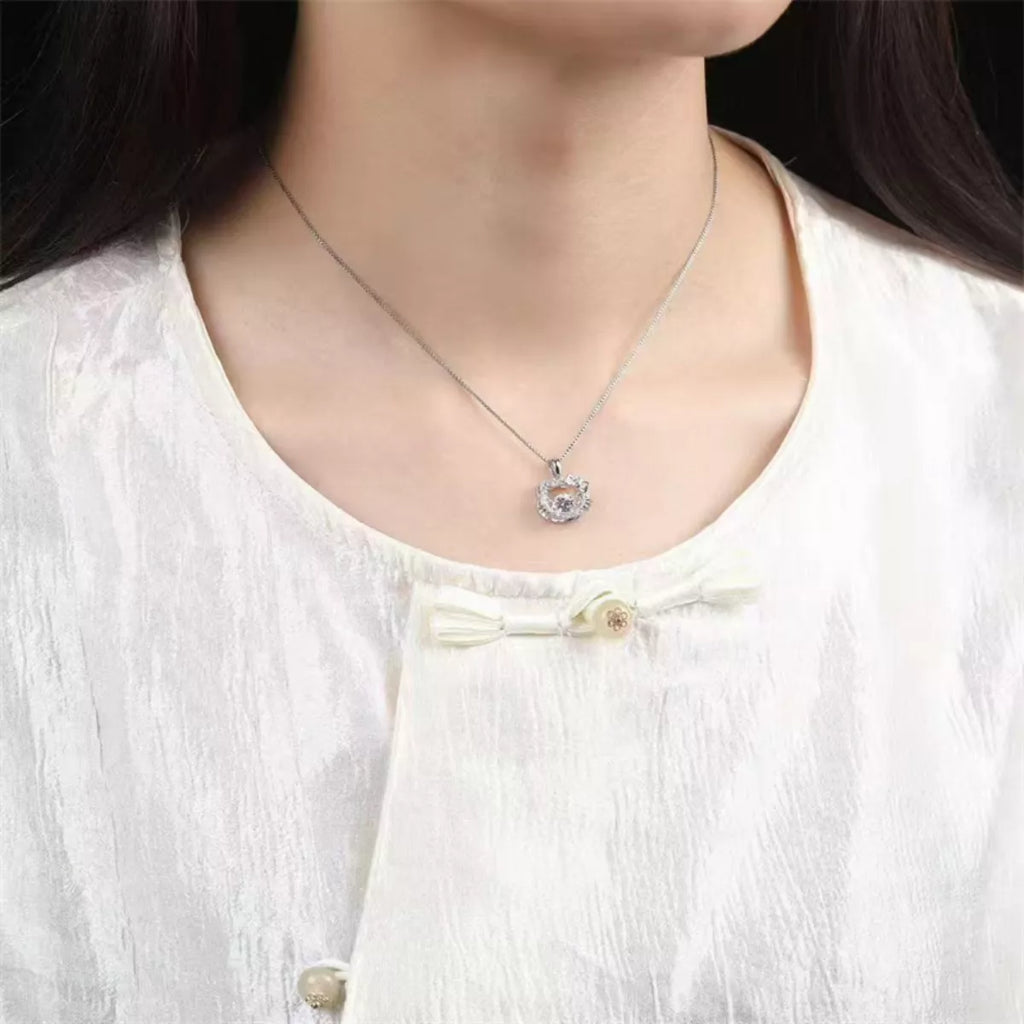 2 Carat Moissanite 925 Sterling Pendant Silver