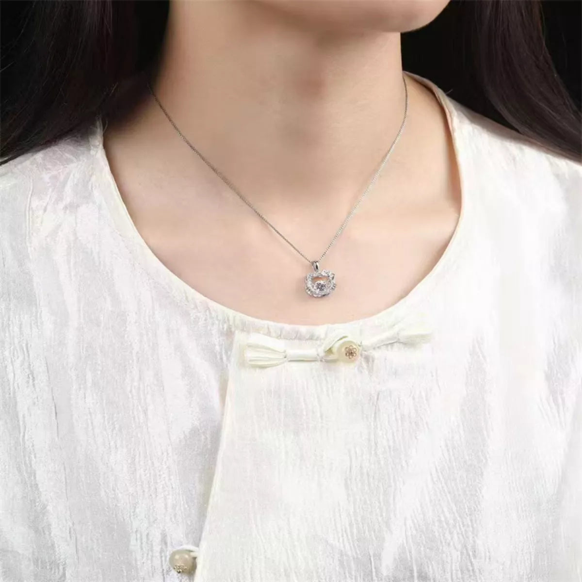 2 Carat Moissanite 925 Sterling Pendant Silver