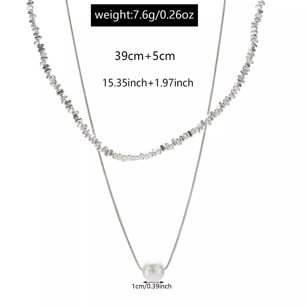 Double Layered Pearl Necklace