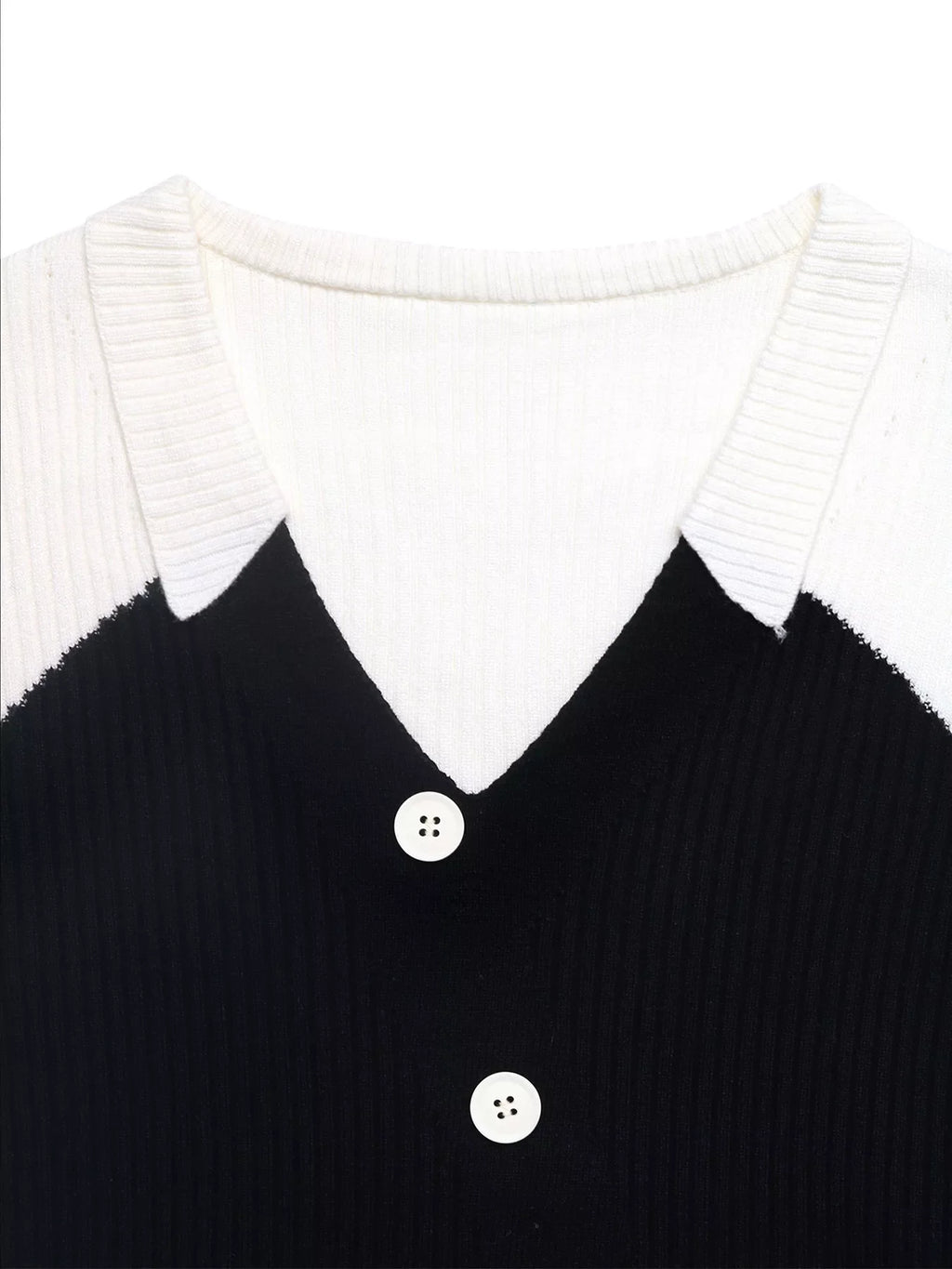 Color Block V-Neck Sweater