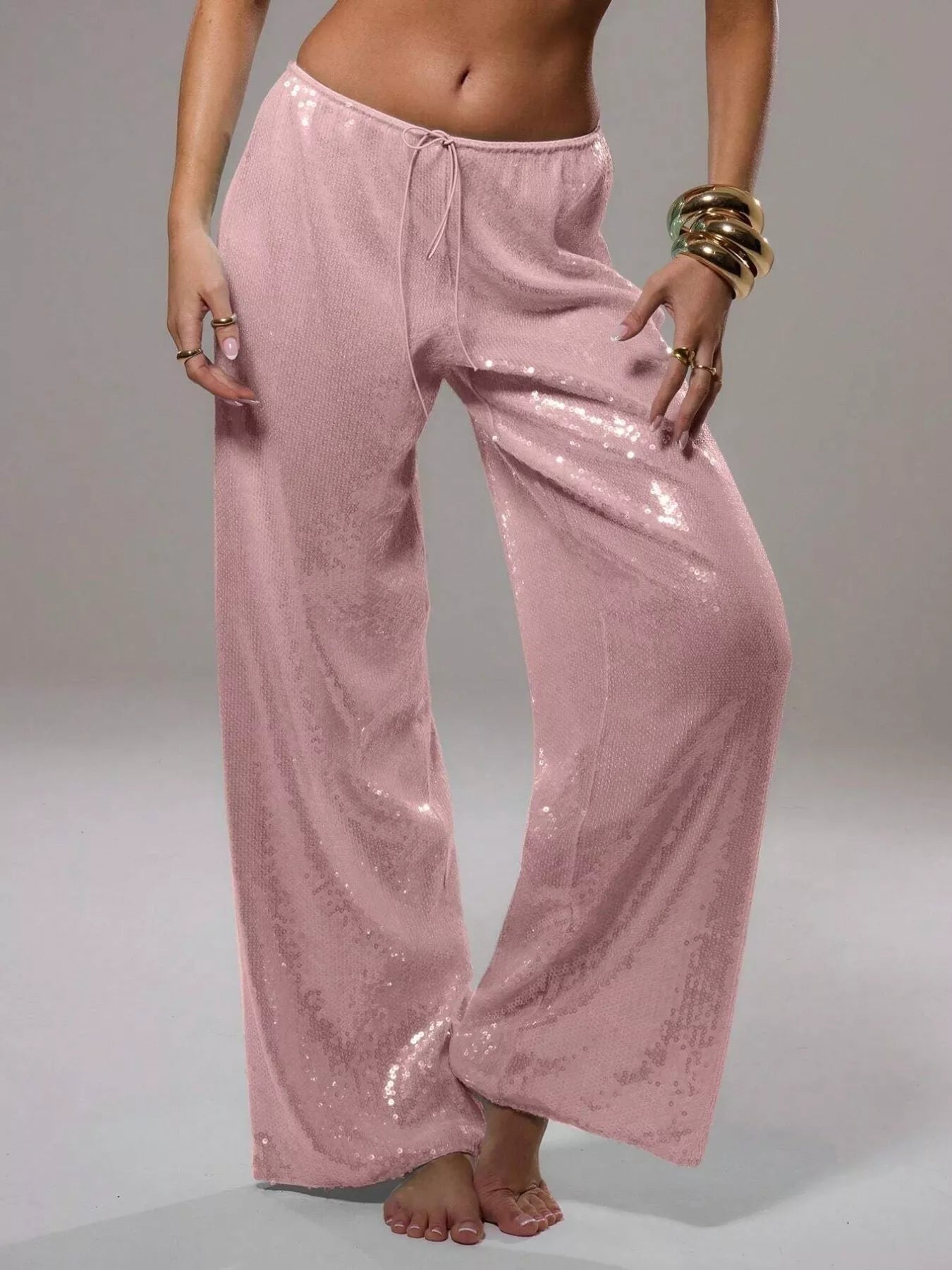Sequin Wide Leg Pants