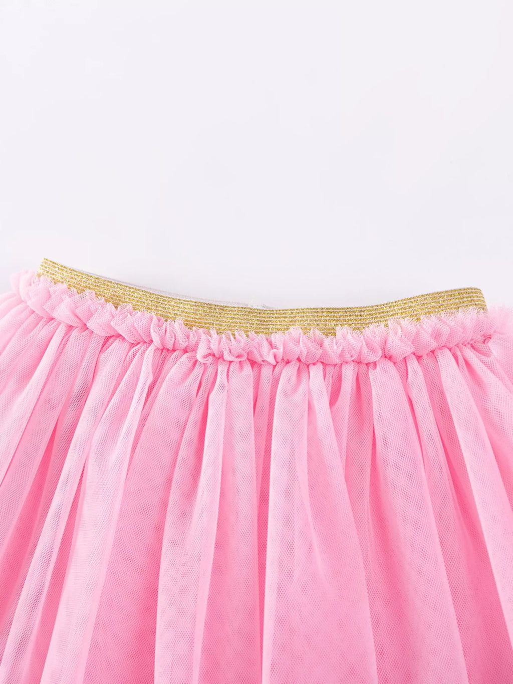 Children's Rainbow Ruffle Sleeve Top and Tulle Skirt Set