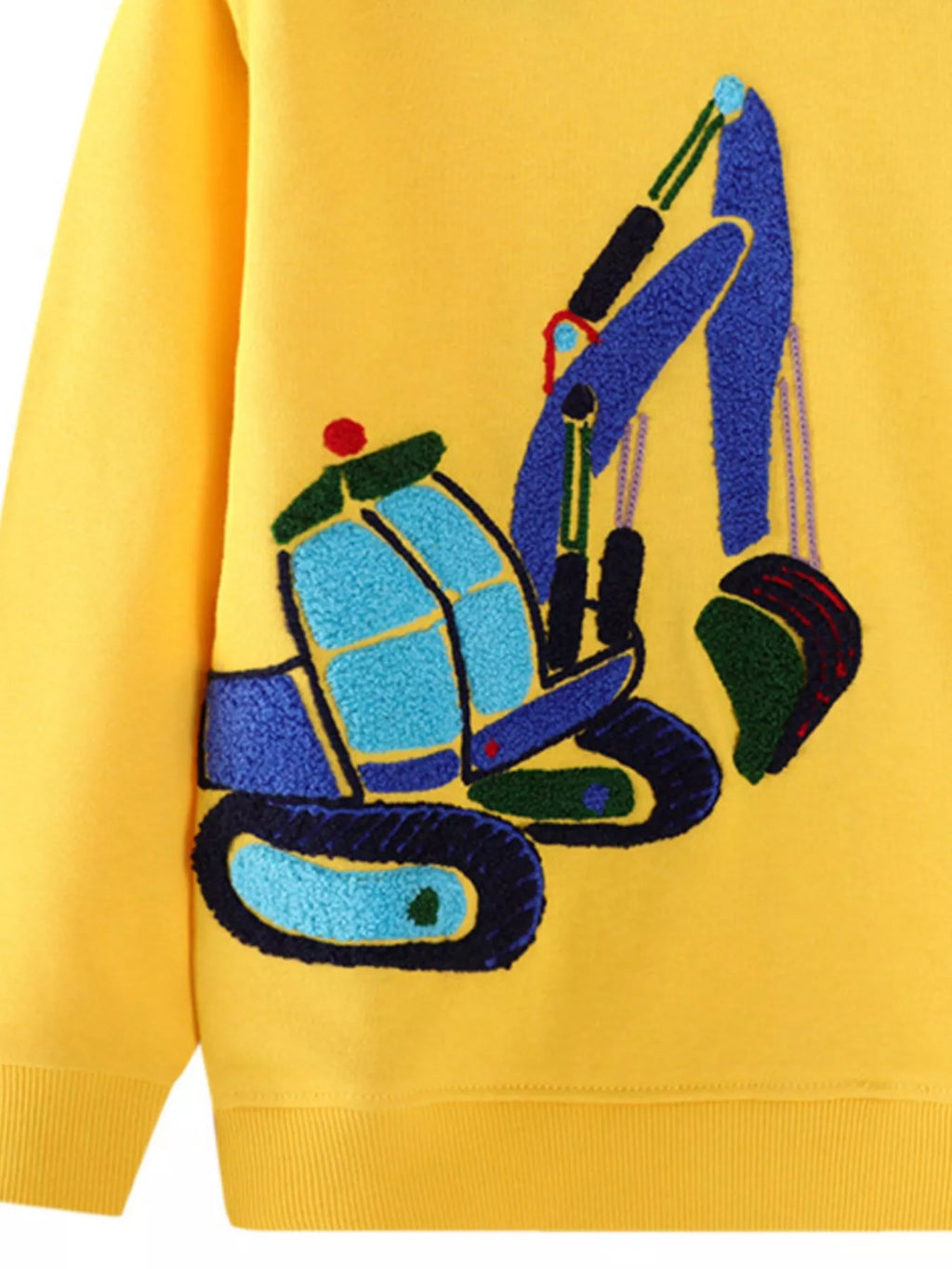 Children's Excavator Round Neck Sweatshirt