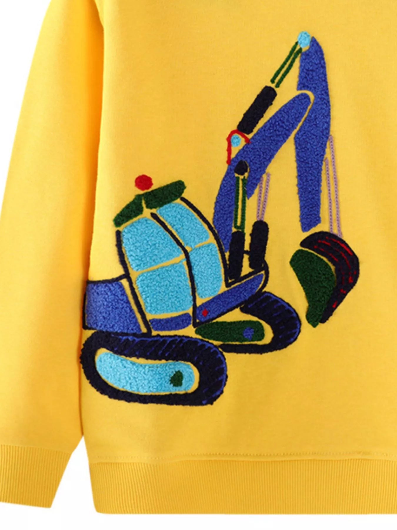 Children's Excavator Round Neck Sweatshirt