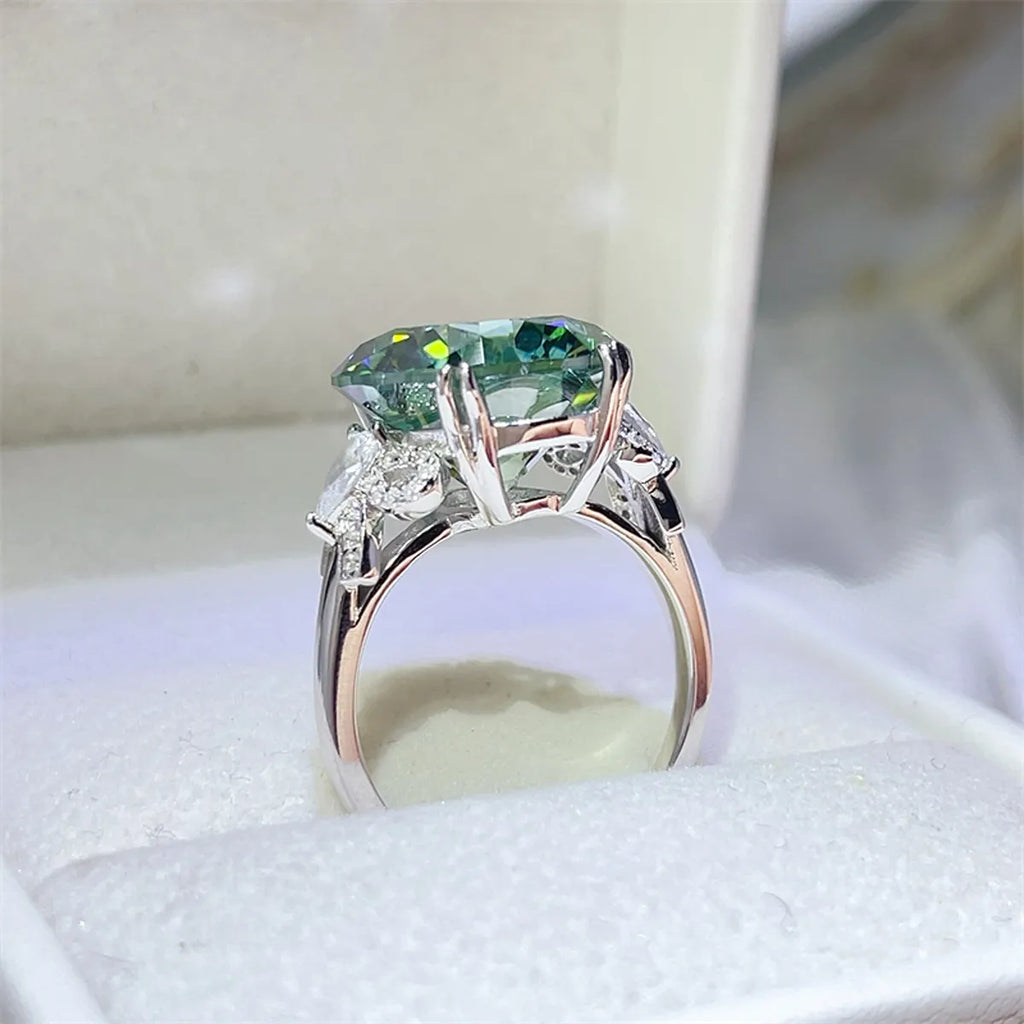 10 Carat Moissanite 925 Sterling Silver Ring
