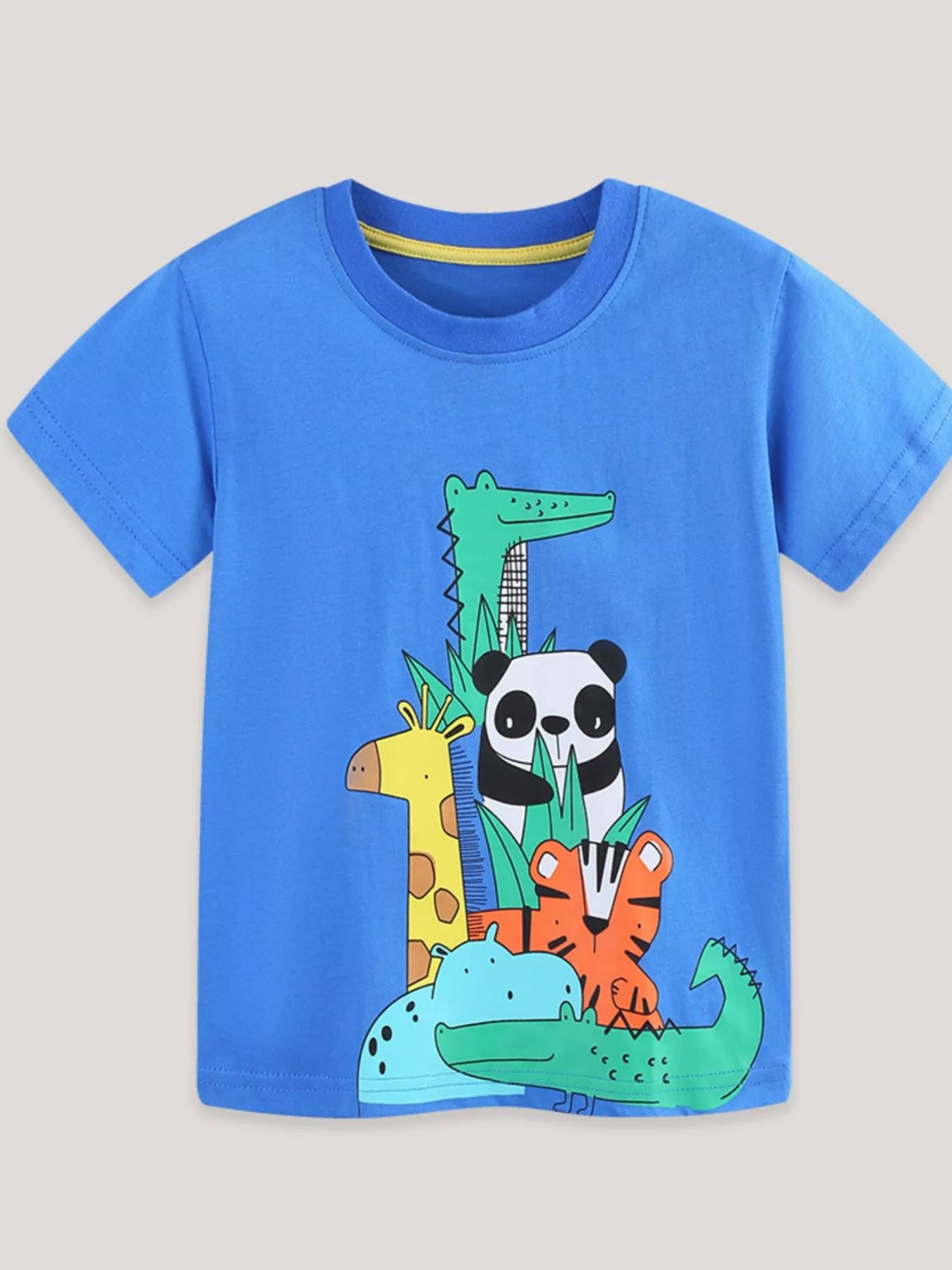 Children's Animal Print Crew Neck T-Shirt