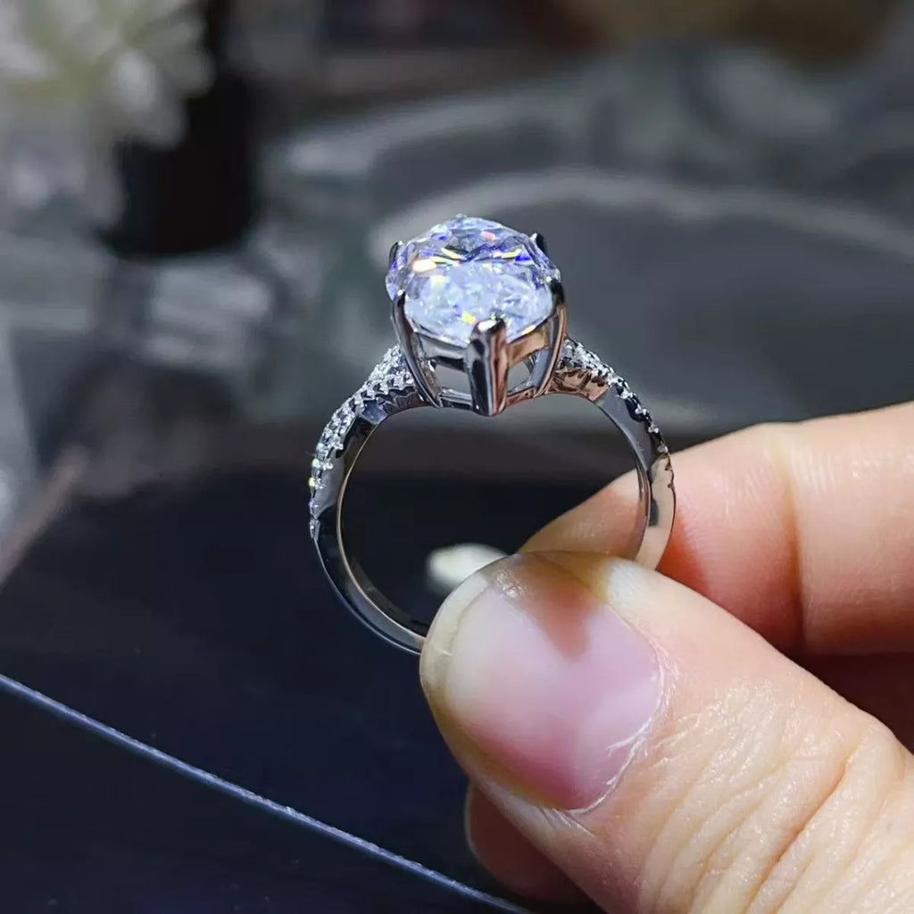 10 Carat Moissanite 925 Sterling Silver Ring