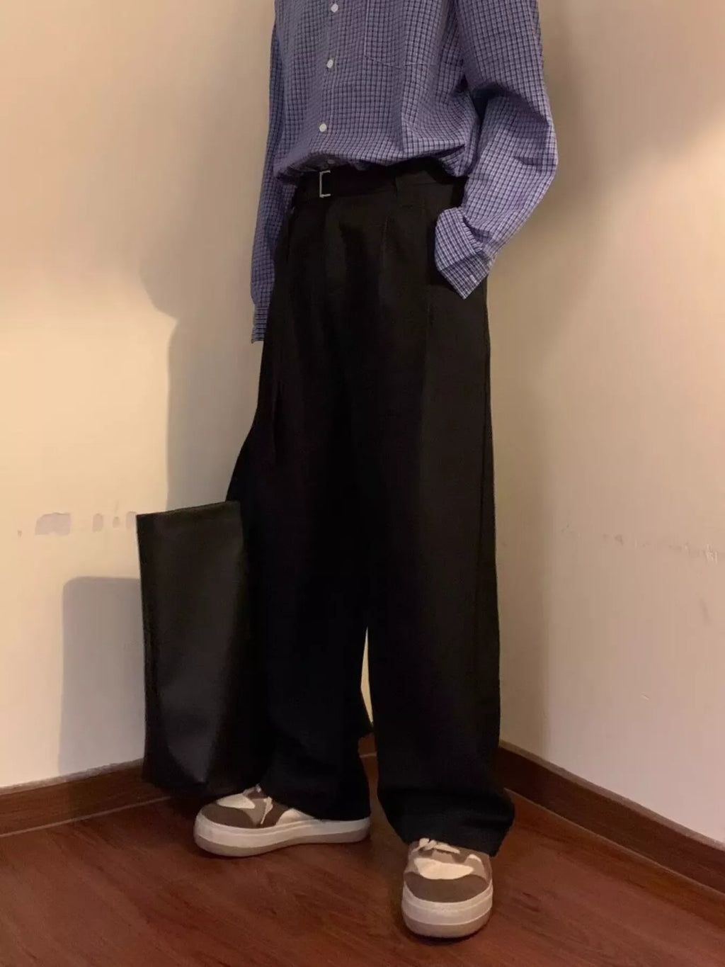 Men's Plus Size Wide Leg Pants