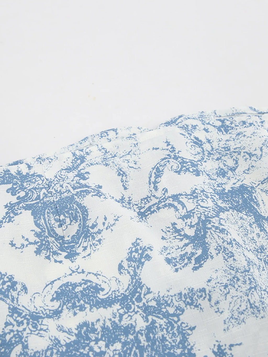 Printed Mock Neck Top and Skirt Set